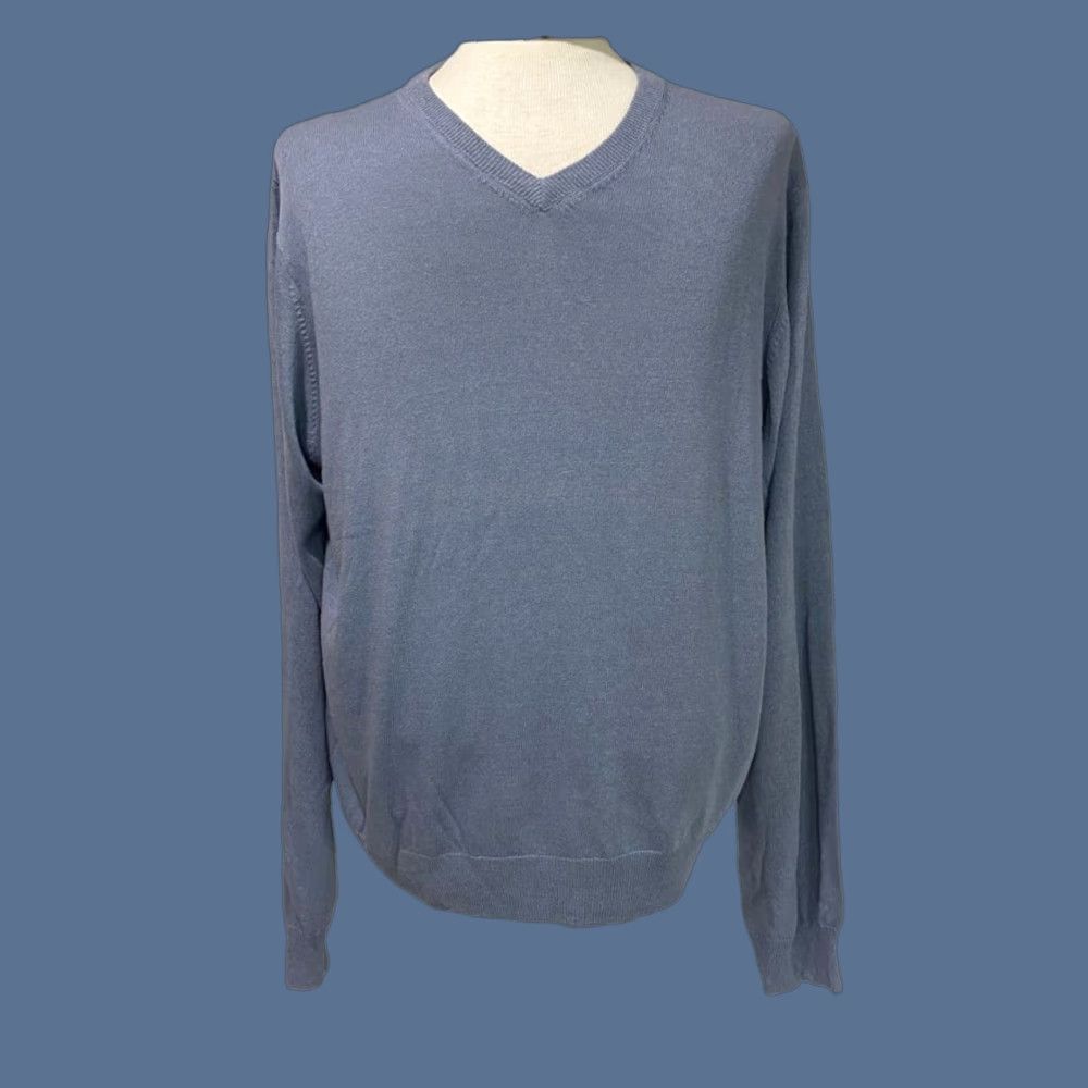 Jos A Bank Signature Collection Mens Silk Sweater Size Large Blue Pullover