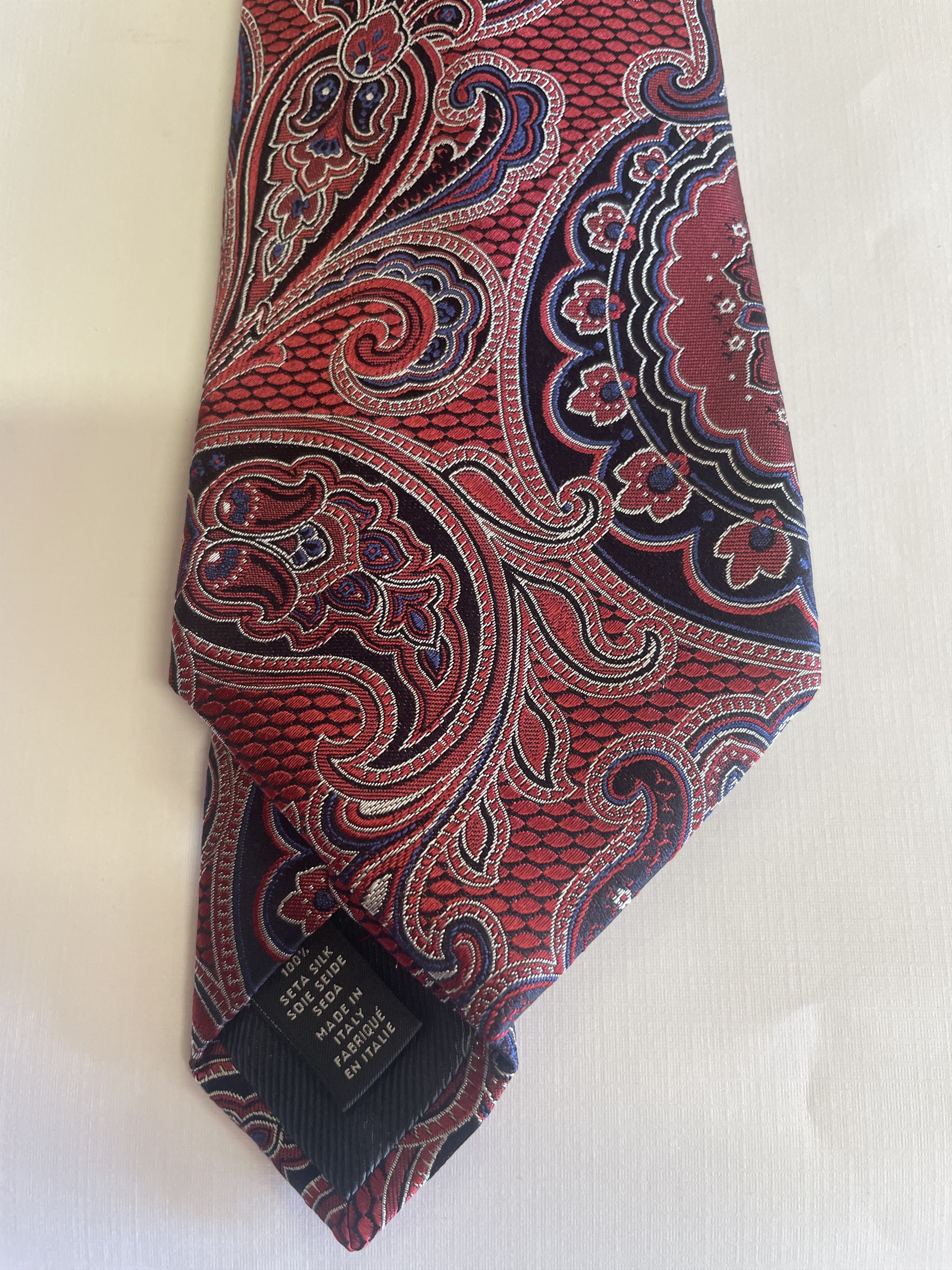 Ermenegildo Zegna Ermenegildo Zegna Paisley Silk Tie, Size Regular - Red Size ONE SIZE - 2 Thumbnail