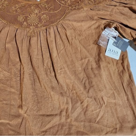 Designer a.n.a Copper Long Sleeve Pullover Unique Designed Sz. XXL Bl Size XXL / US 16-18 / IT 52-54 - 4 Thumbnail