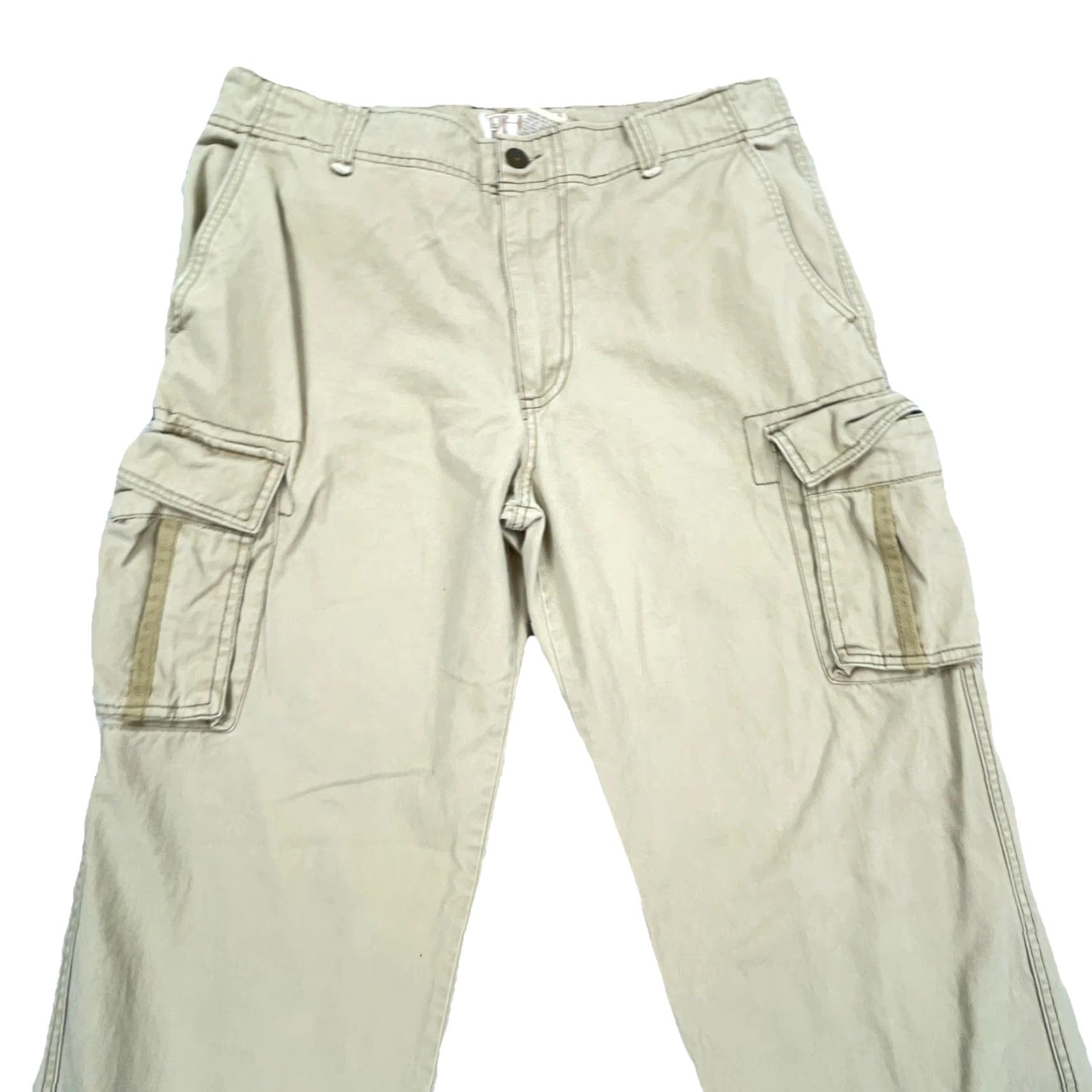 Vintage VINTAGE Trailer Pants Cargo Men 36x34 Tan Beige Canvas 5-Pocket Relaxed Modern 2000s Y2K Baggy Workwear Boots Mens Cargo Pants Size US 36 / EU 52 - 3 Thumbnail
