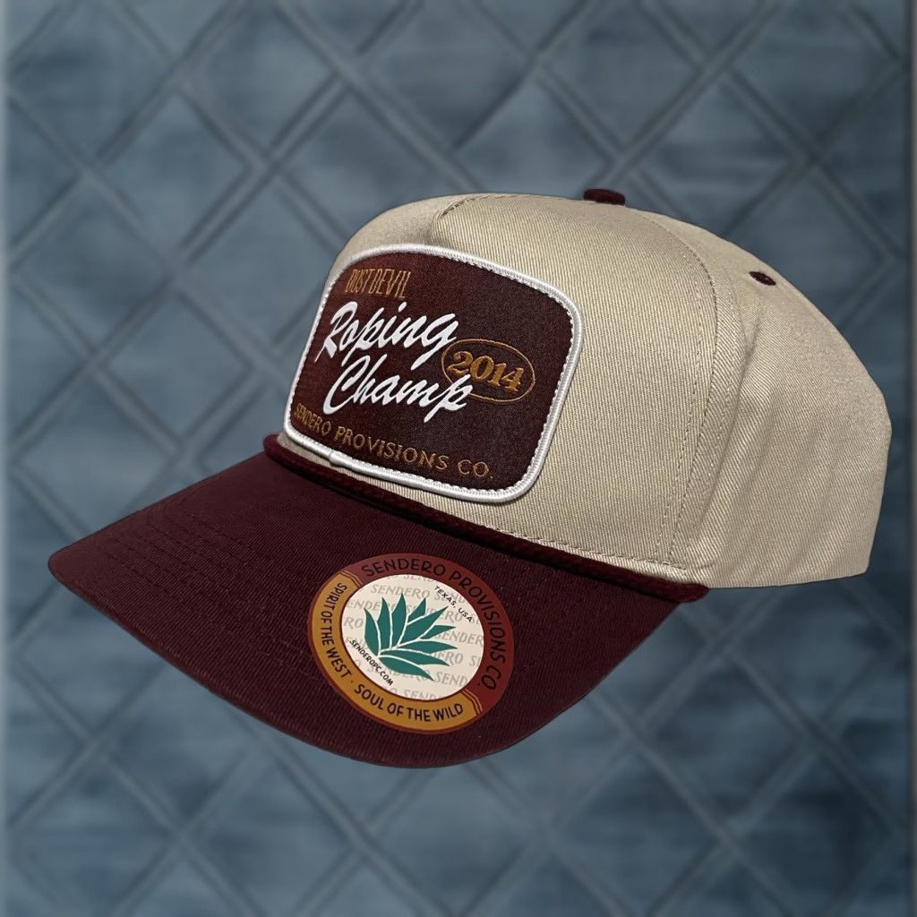 Roper Sendero Provisions Hat Cap Snapback Rope Trucker Dust Devil Roping Champ Tan Size ONE SIZE - 1 Thumbnail
