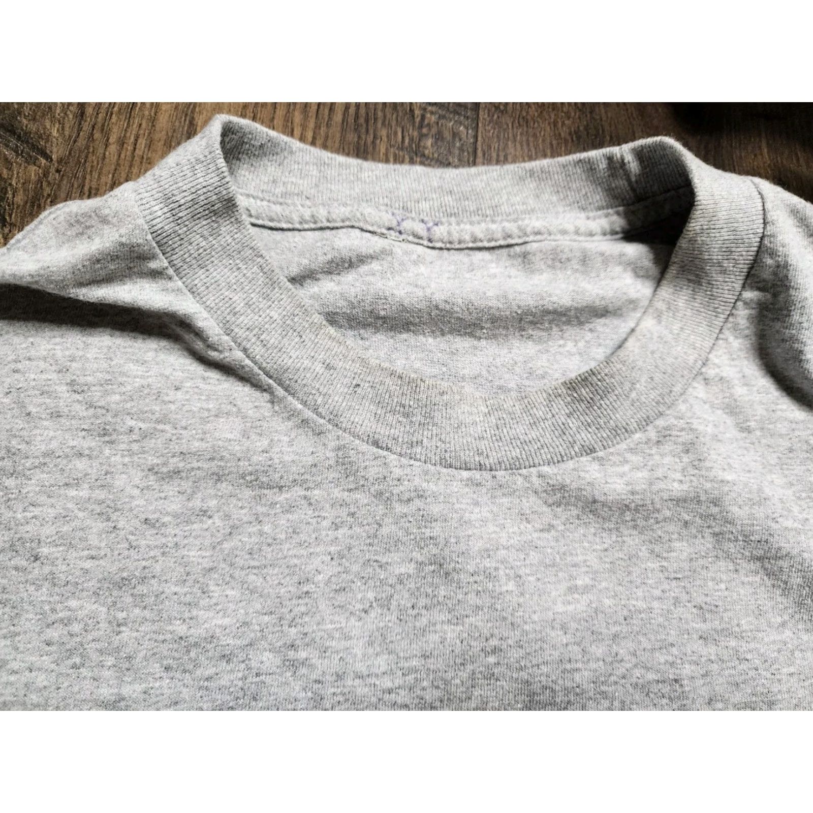 Doublet Vintage Men's XL Gray Chicken In A Barrel BBQ Funny Double-Sided Cotton T-Shirt Size US XL / EU 56 / 4 - 6 Thumbnail