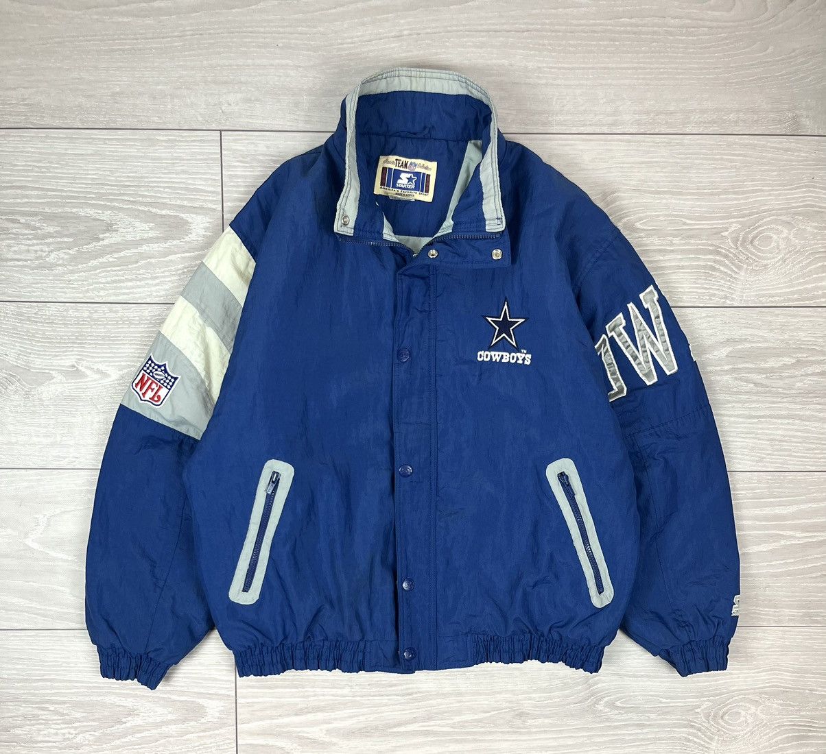 Starter Dallas Cowboys Starter NFL Vintage 90s Team Nylon Jacket Size US L / EU 52-54 / 3 - 1 Thumbnail
