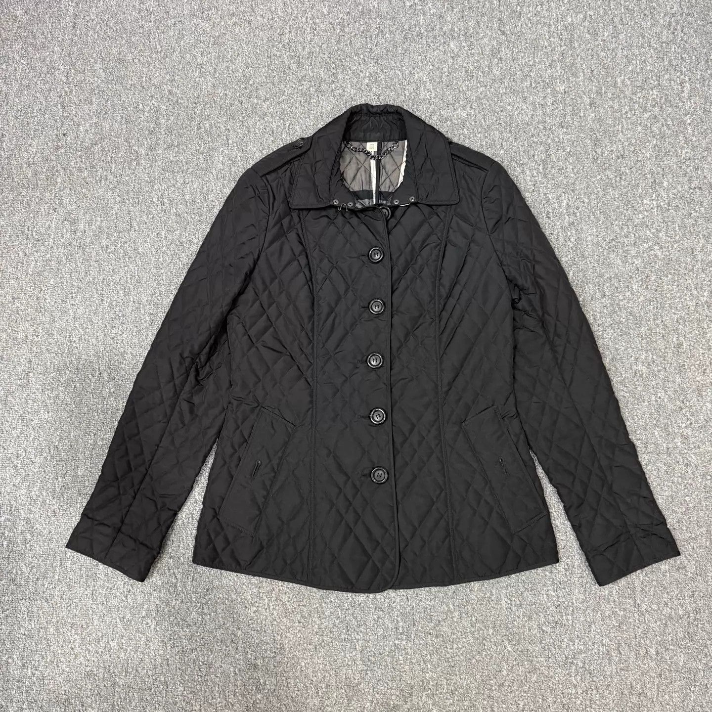 Burberry Burberry Black Quilted Check Jacket UK10 99 New Size M / US 6-8 / IT 42-44 - 1 Thumbnail