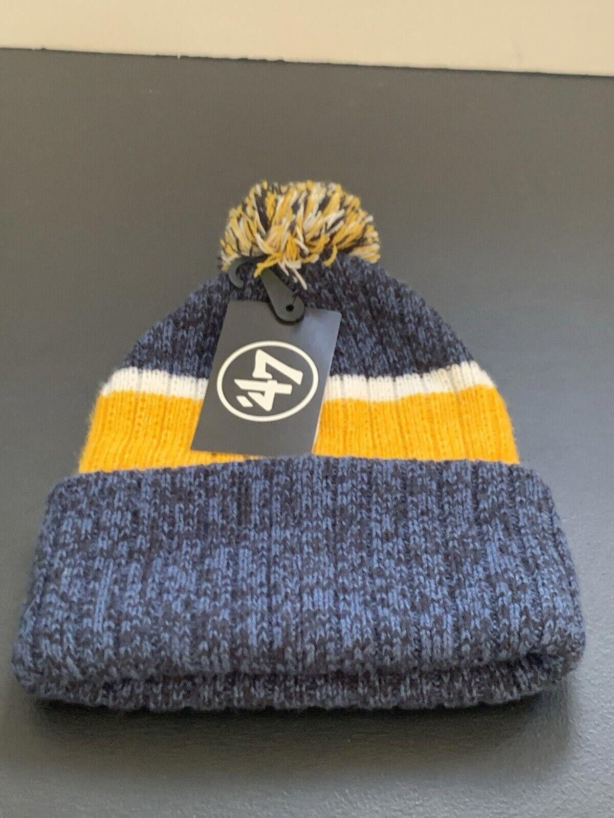 47 Brand Nashville Predators NHL Winter Pom Beanie Hat NWT Size ONE SIZE - 4 Thumbnail