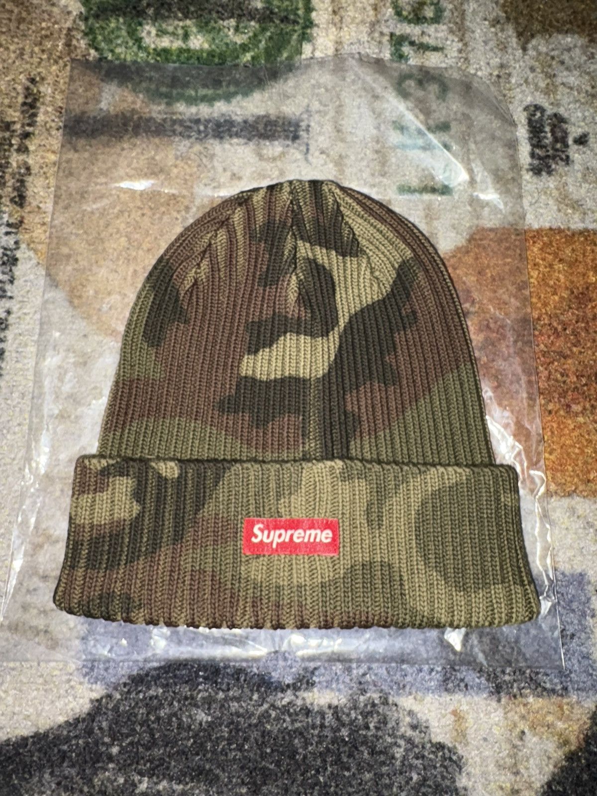 Supreme Supreme Overdyed Beanie Woodland Camo Size ONE SIZE - 1 Thumbnail