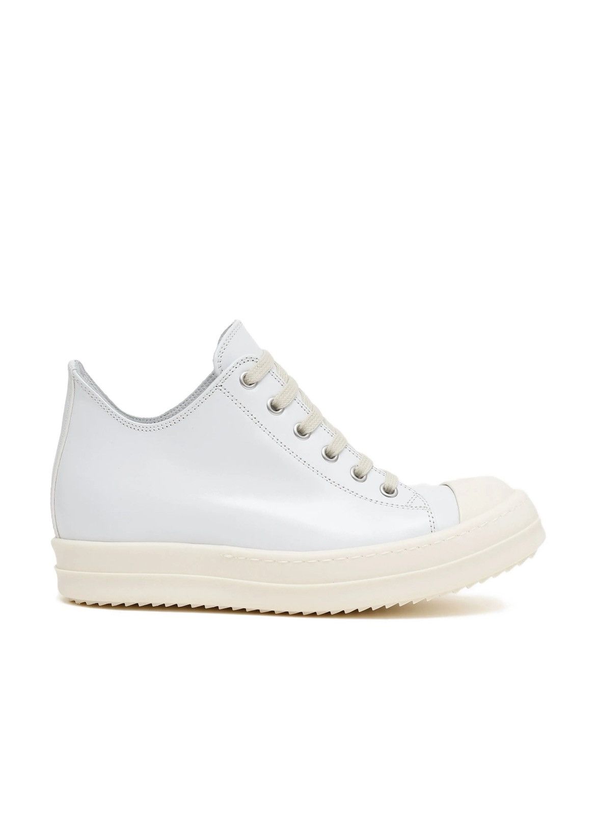 Rick Owens SS25 Hollywood Metallic Leather Low Sneakers