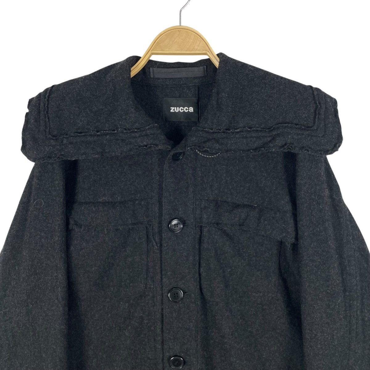 Issey Miyake Vintage Zucca Issey Miyake 2003 A/W Deconstructed Wool Coat Size M / US 6-8 / IT 42-44 - 6 Thumbnail