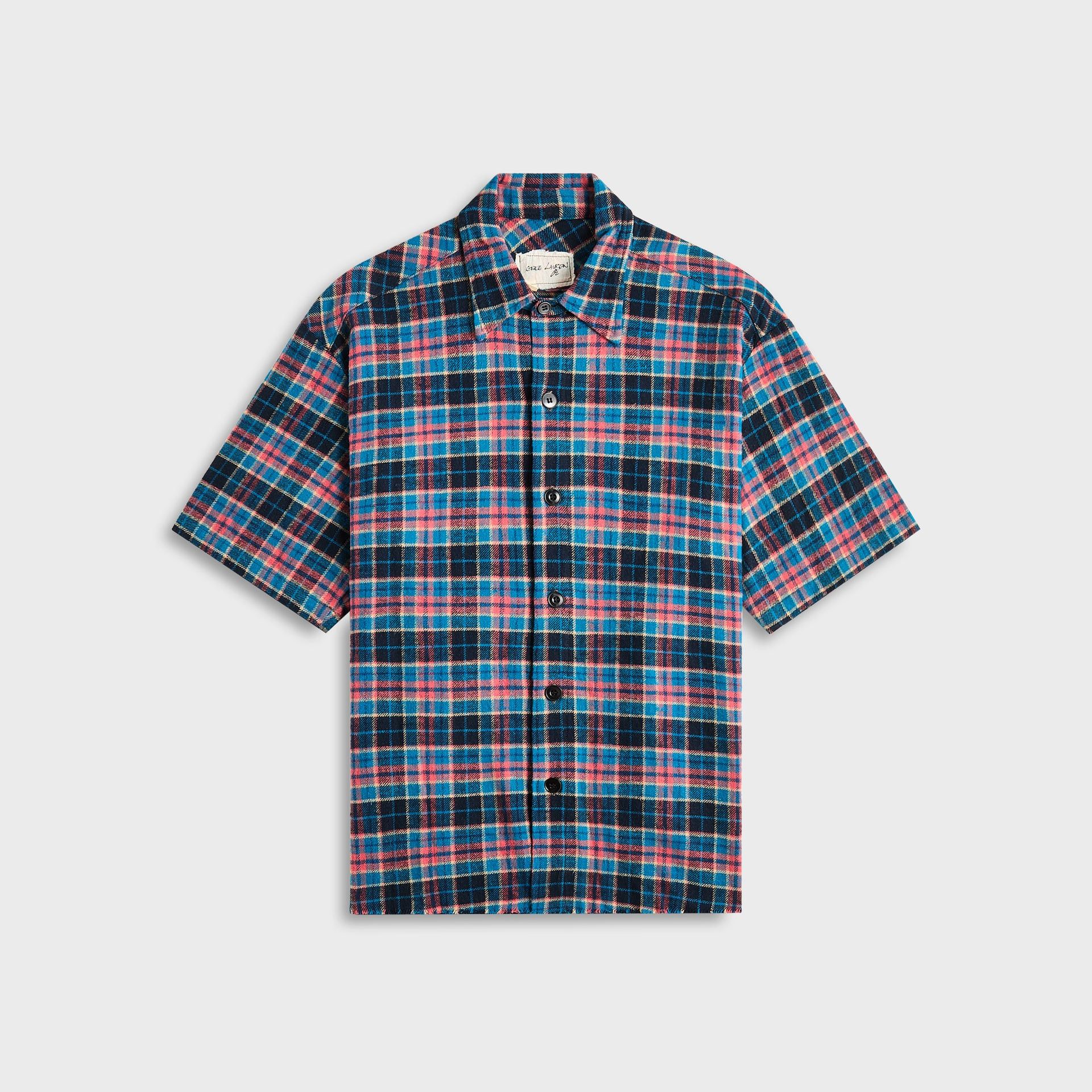 Greg Lauren $795 Greg Lauren Plaid Short Sleeve Shirt Size US XXL / EU 58 / 5 - 1 Thumbnail