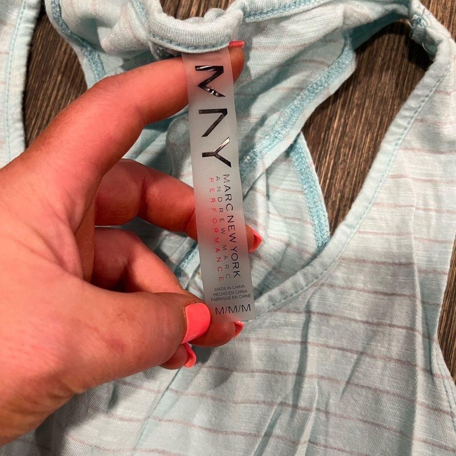 Vintage MNY Marc New York Performance Tank Top Striped Criss Sz M Size M / US 6-8 / IT 42-44 - 2 Thumbnail