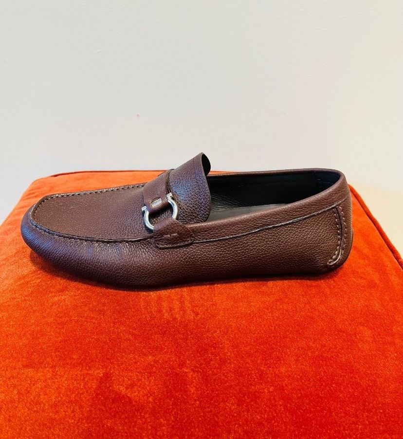 Salvatore Ferragamo o1s1rm1125 Gulliver Loafers in Dark Brown Size US 12 / EU 45 - 1 Preview