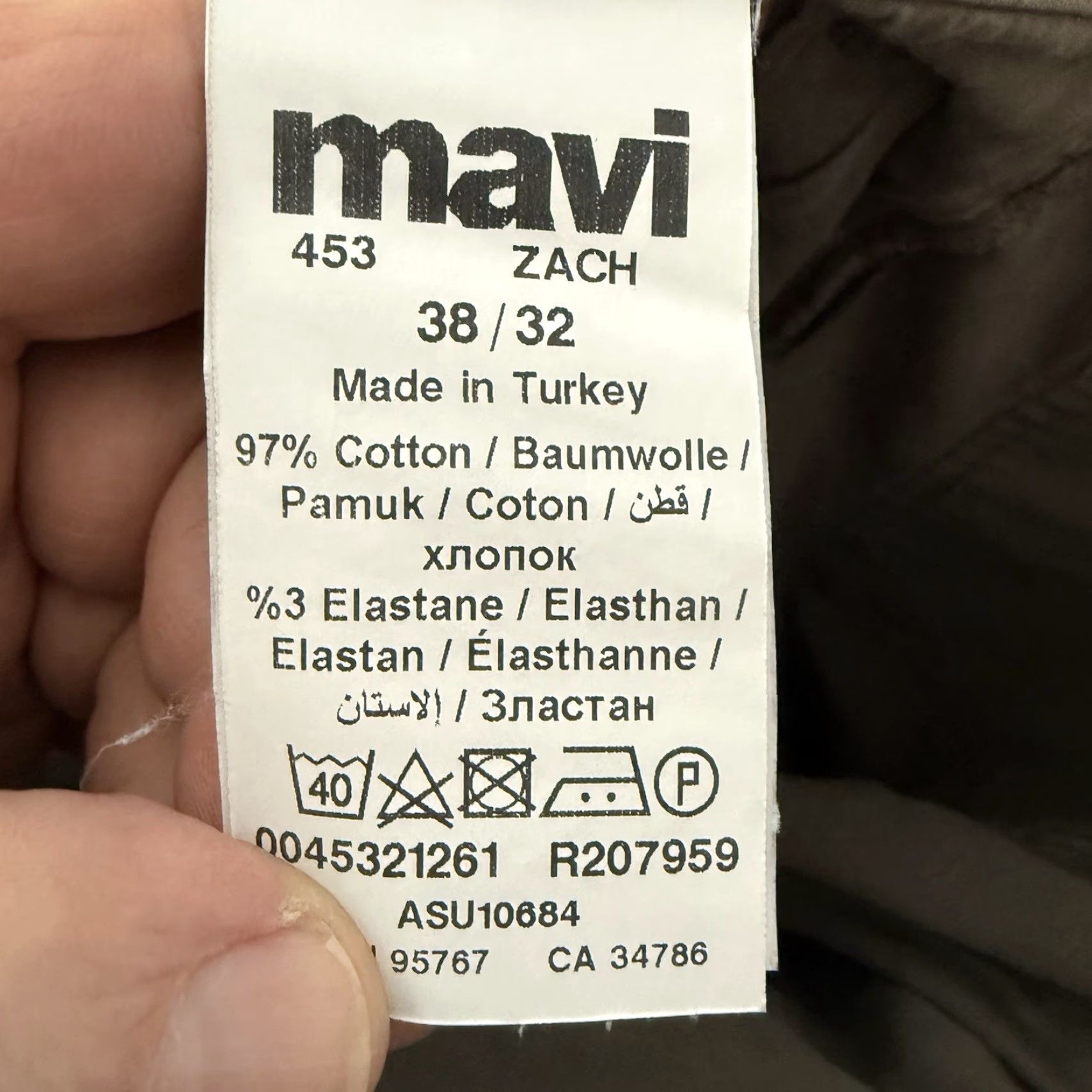 Mavi Mavi Zach Mens Pants Straight Leg 5-Pocket Olive Green Chino Stretch Cotton Spandex Regular Size 38x32 Size US 38 / EU 54 - 4 Thumbnail