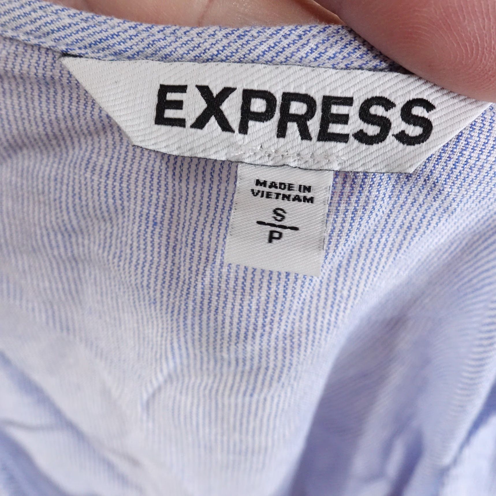 Express Express Women's Long Sleeve Blue Striped Blouse S Casual Seasonal Size S / US 4 / IT 40 - 6 Thumbnail