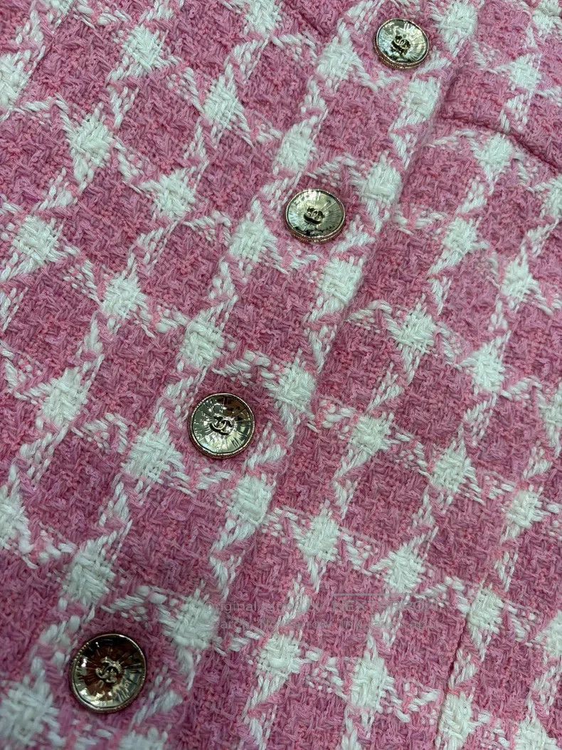 Chanel Chanel Pink plaid jacket Size XS / US 0-2 / IT 36-38 - 3 Thumbnail