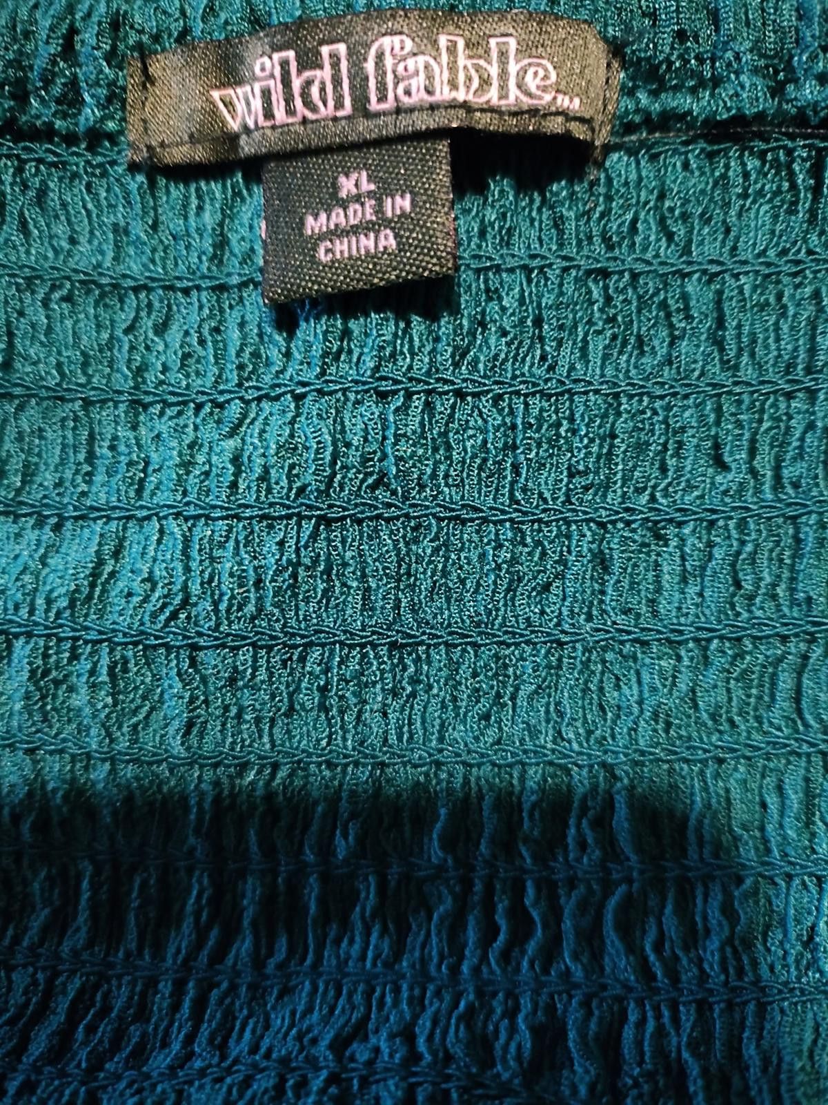 Other Wild Fable Teal Textured Strapless Maxi Dress XL Size XL / US 12-14 / IT 48-50 - 5 Thumbnail