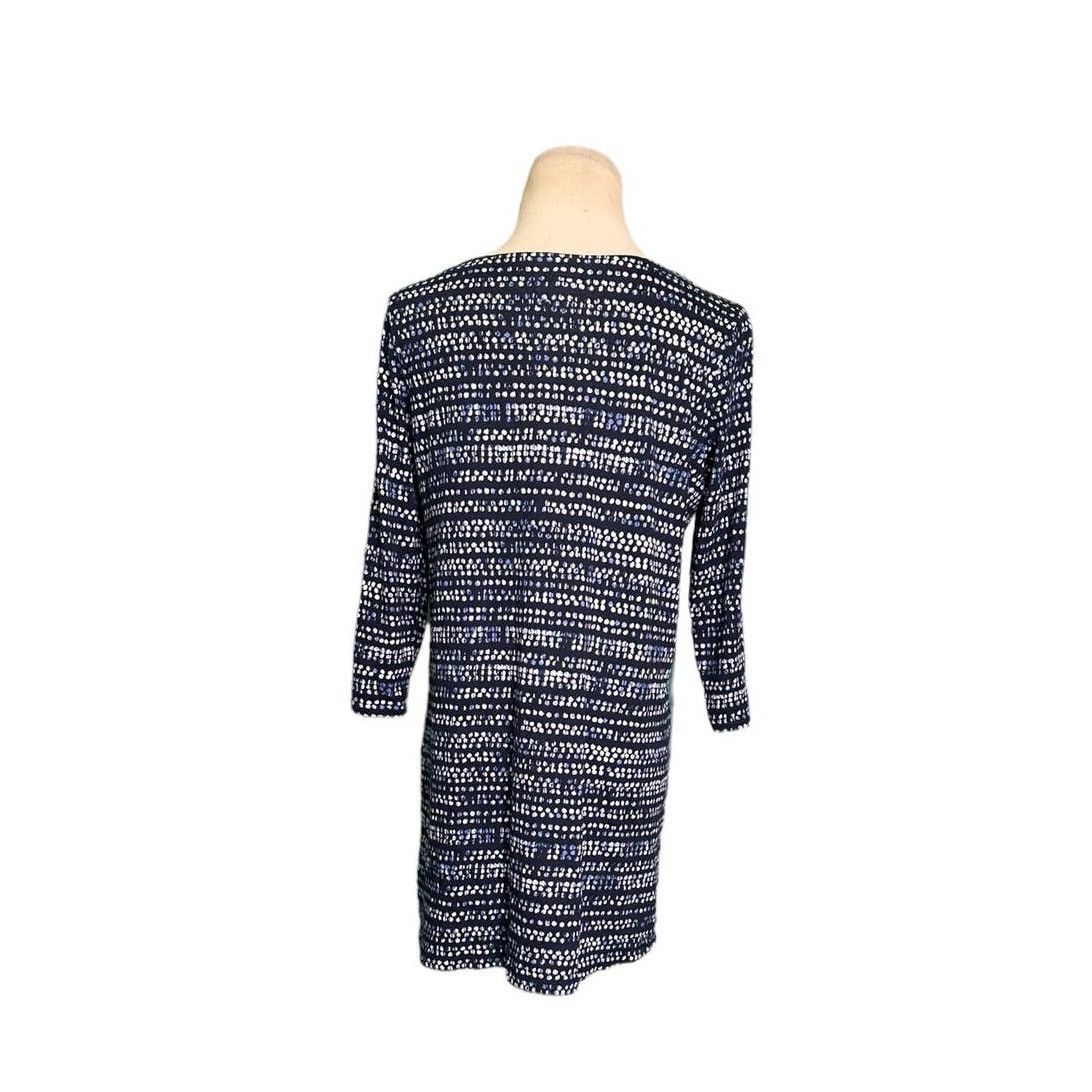 J. Jill Pure Jill blue printed 3/4 sleeves boat neck top size SP Size S / US 4 / IT 40 - 10 Thumbnail