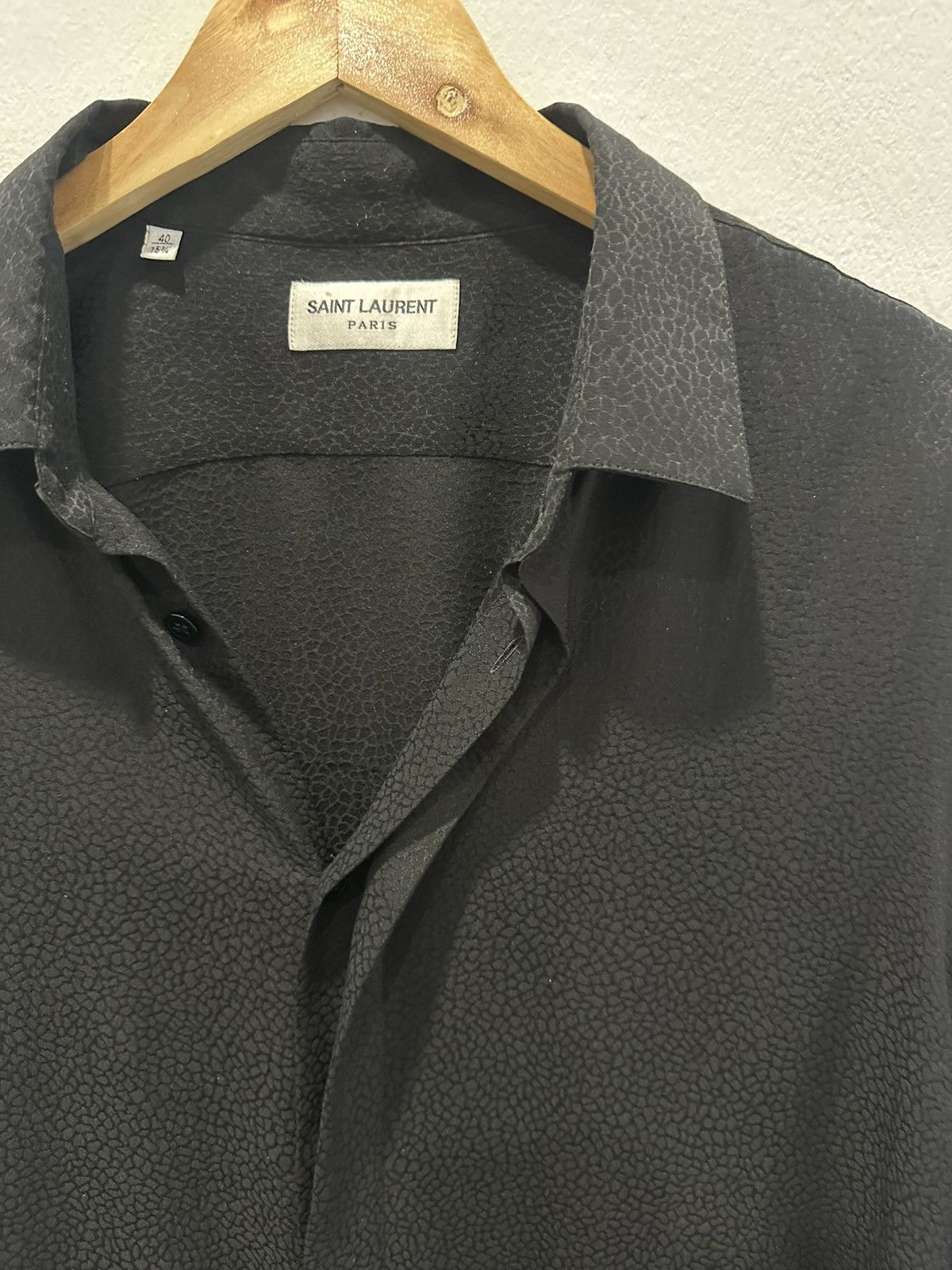 Saint Laurent Paris SS23 Saint Laurent Shirt in Matte and Shiny Silk Size US L / EU 52-54 / 3 - 5 Thumbnail