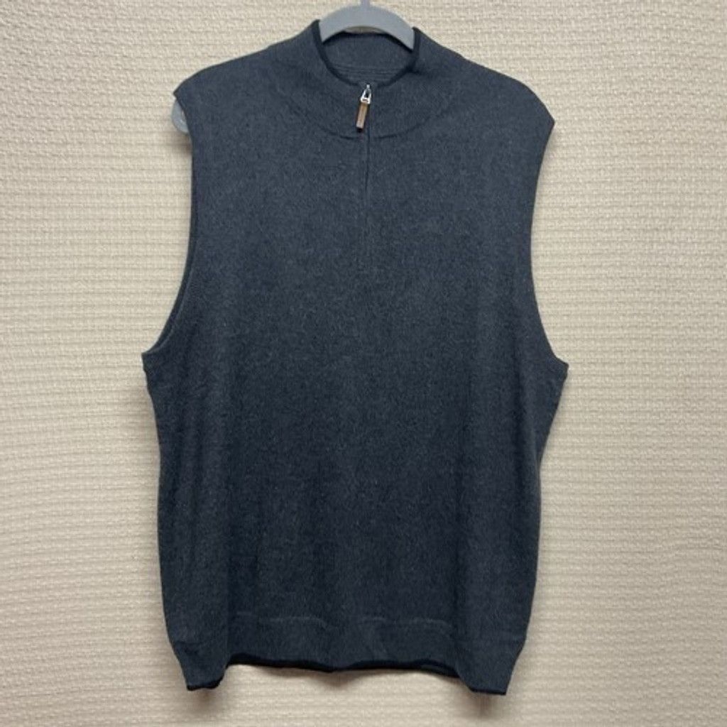 Other John W. Nordstrom Gray Cashmere 1/4 Zip Vest Sweater Men XL Size US XL / EU 56 / 4 - 1 Thumbnail