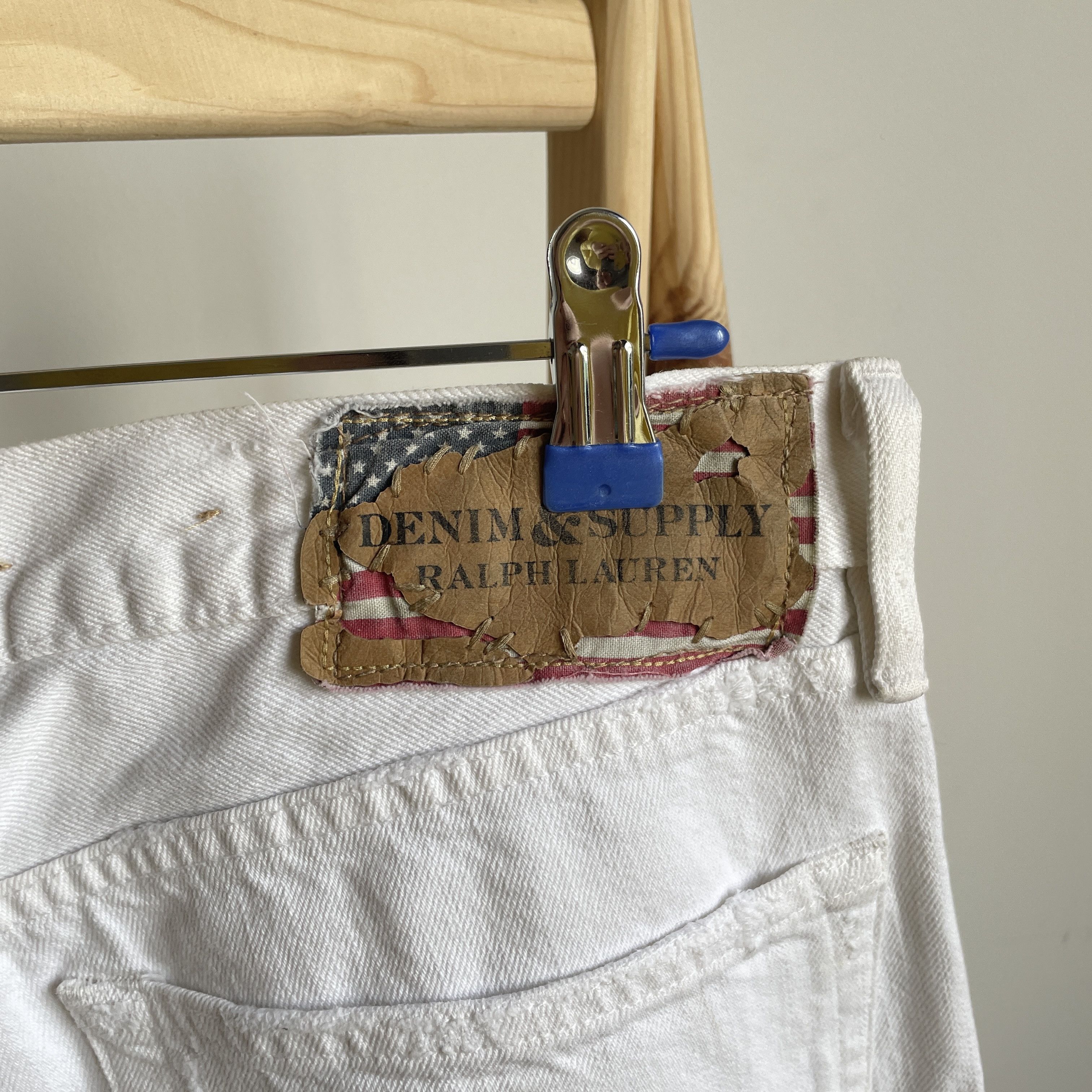 Denim & Supply Ralph Lauren Denim And Supply Ralph Lauren Distressed Slim White Denim Size US 33 - 10 Thumbnail