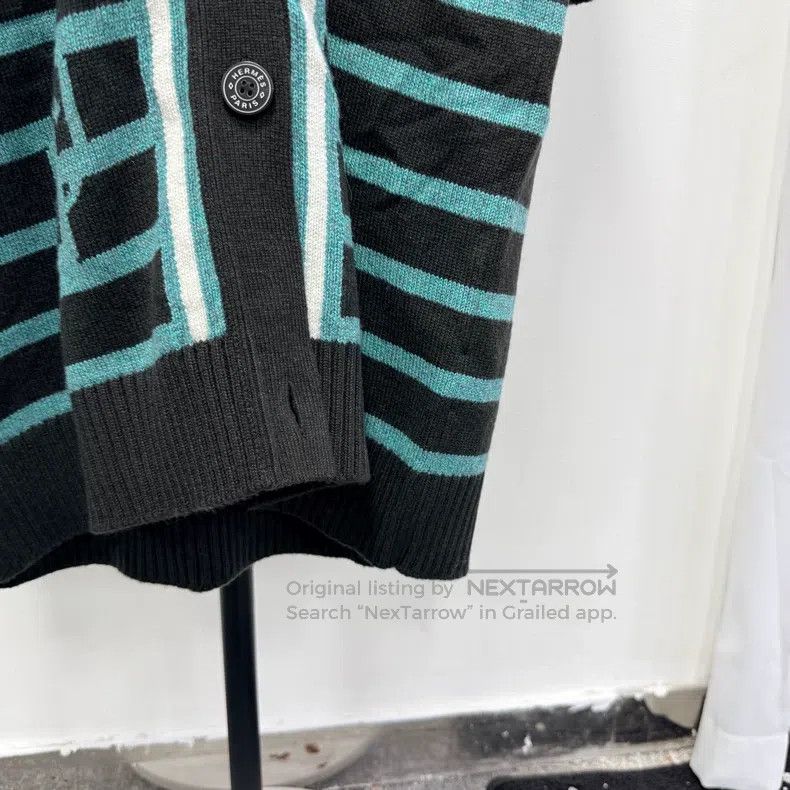Hermes Hermes Horizontal striped cardigan Size M / US 6-8 / IT 42-44 - 6 Thumbnail