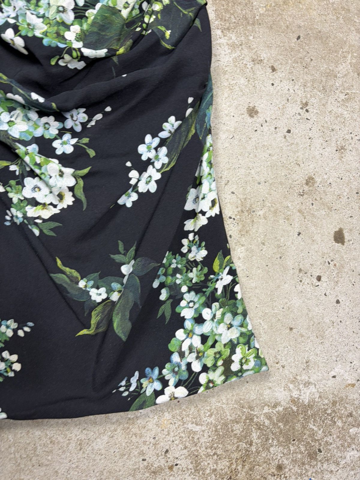 Dolce & Gabbana Dolce & Gabbana Floral Ruched Sleeveless Midi Dress Size S / US 4 / IT 40 - 4 Thumbnail