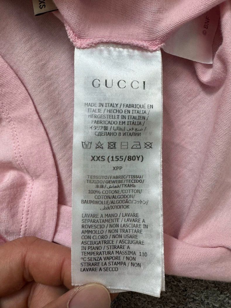 Gucci Gucci Pink banana cat letter logo short-sleeved T-shirt Size XXS / US 00 / IT 34 - 5 Thumbnail