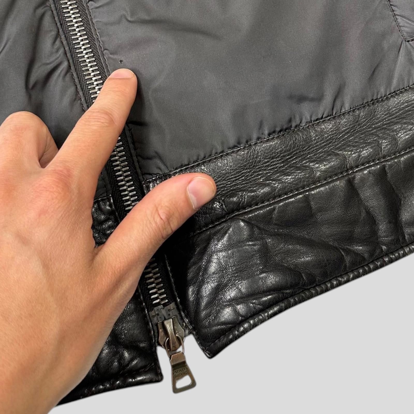 Prada Prada Sport 00’s Leather Nylon 3D Panelled Puffer Jacket M/L Size US M / EU 48-50 / 2 - 11 Thumbnail