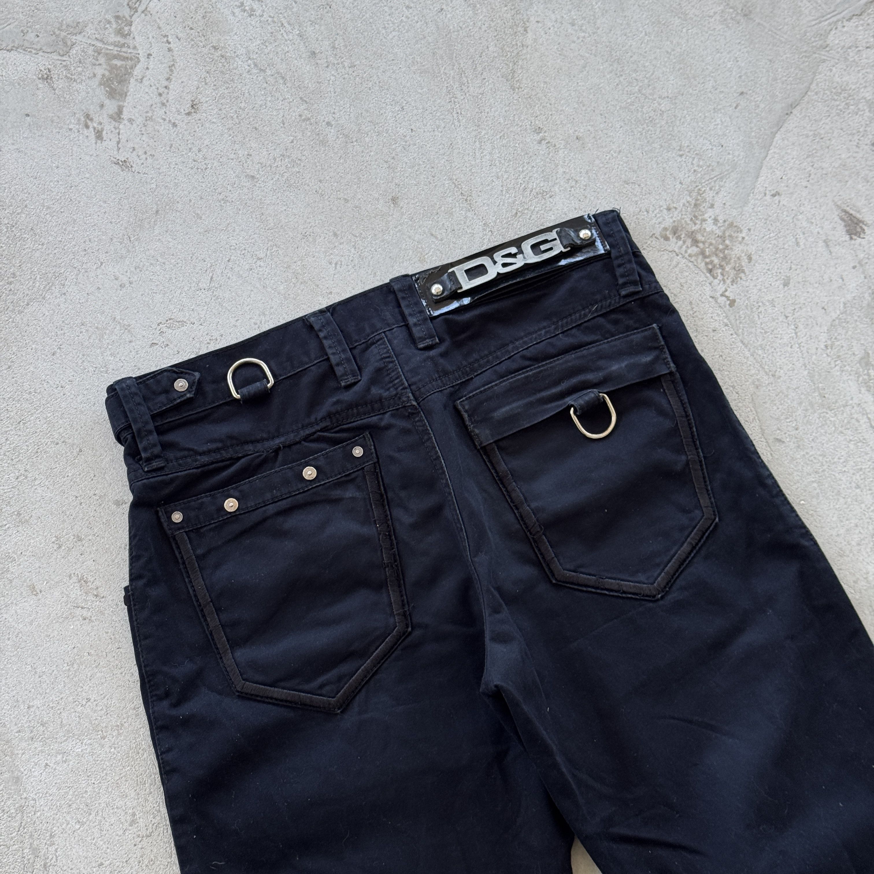 Dolce & Gabbana Dolce & Gabbana Vintage Black Cargo Denim Pants Size 31 Size US 31 - 4 Thumbnail