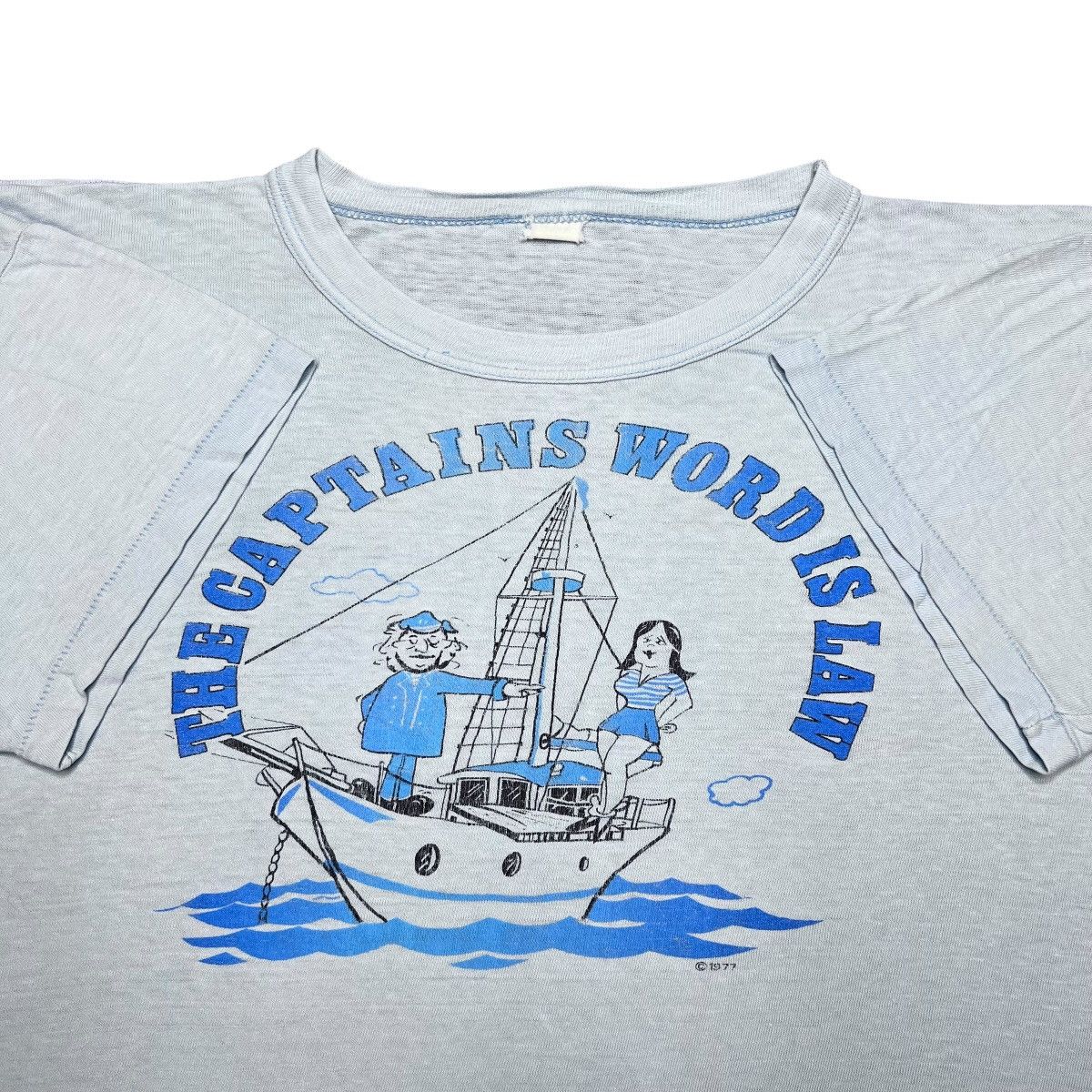 Vintage Vintage 1977 The Captains Word Is Law Kinky Fisherman Tee Size US L / EU 52-54 / 3 - 2 Thumbnail