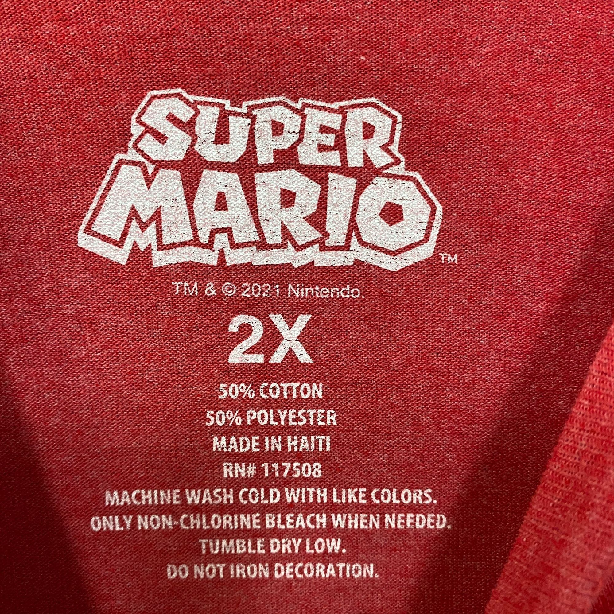 Nintendo Super Mario Bros Adventure Video Game Red T-Shirt 2XL Size US XXL / EU 58 / 5 - 4 Thumbnail