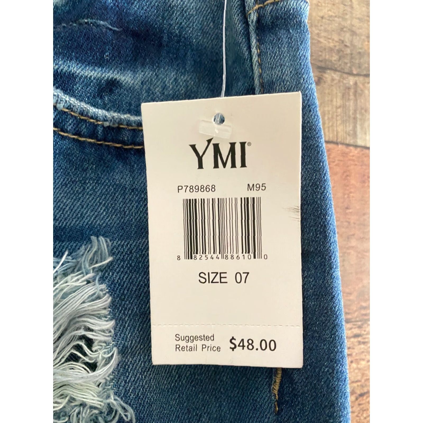 Vintage NEW YMI Size 7 High Rise Ankle Destressed Jeans Size 28" / US 6 / IT 42 - 4 Thumbnail