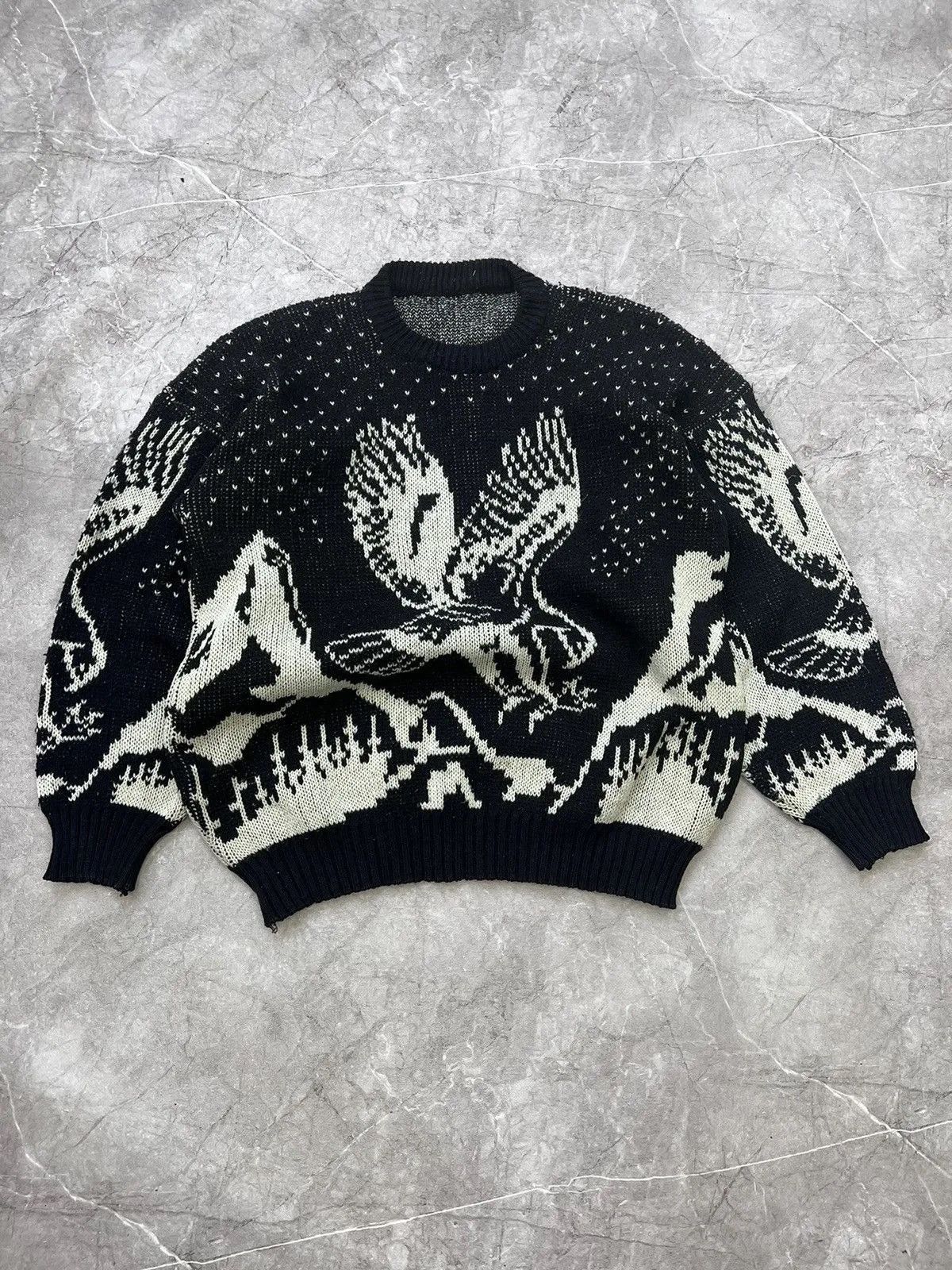 Carlo Colucci Rare Eagle Carlo colucci 3d knitted sweater rare Size US M / EU 48-50 / 2 - 1 Thumbnail