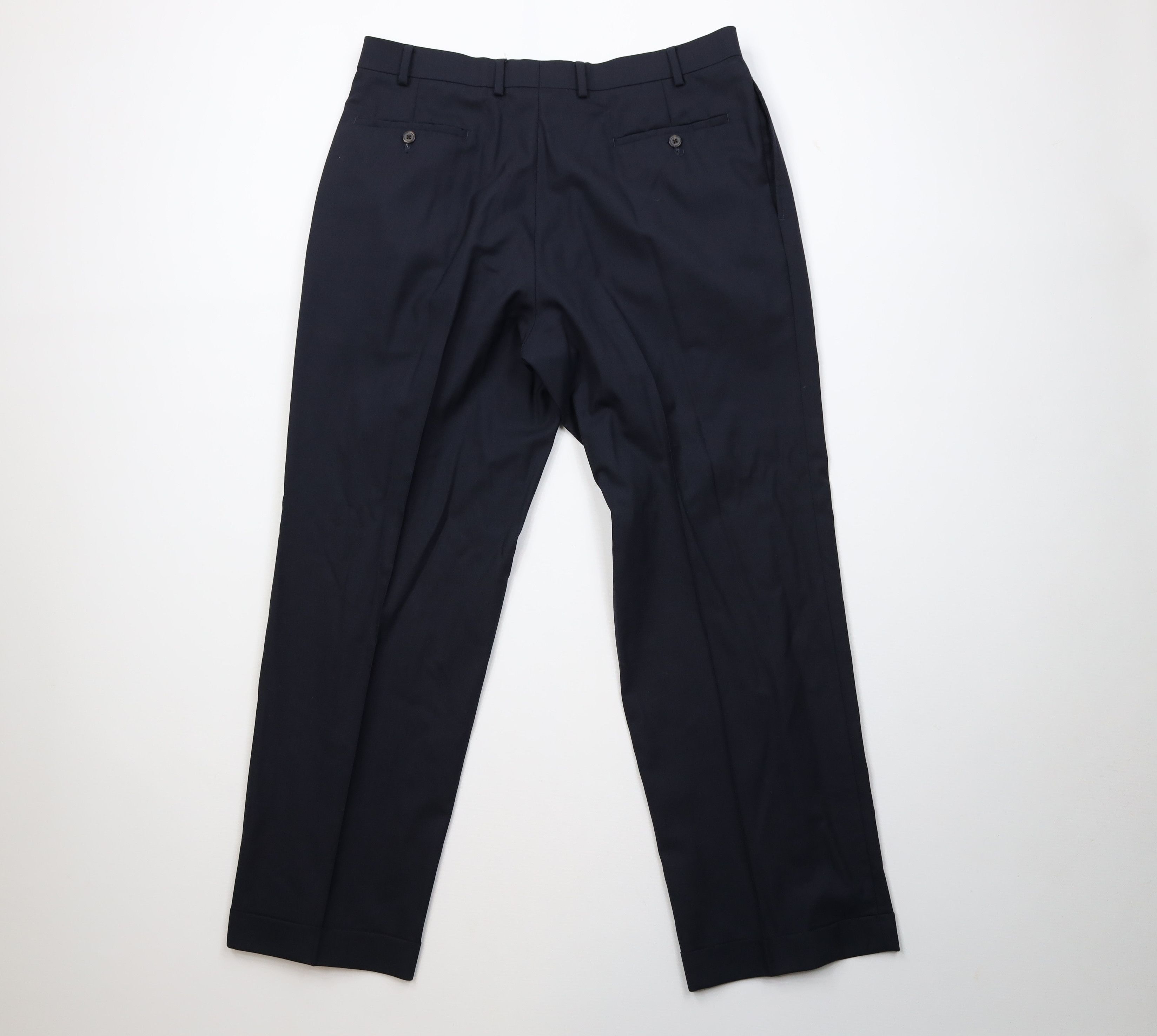 Ralph Lauren Vintage Ralph Lauren Wool Knit Wide Leg Chino Pants Blue Size US 36 / EU 52 - 11 Thumbnail