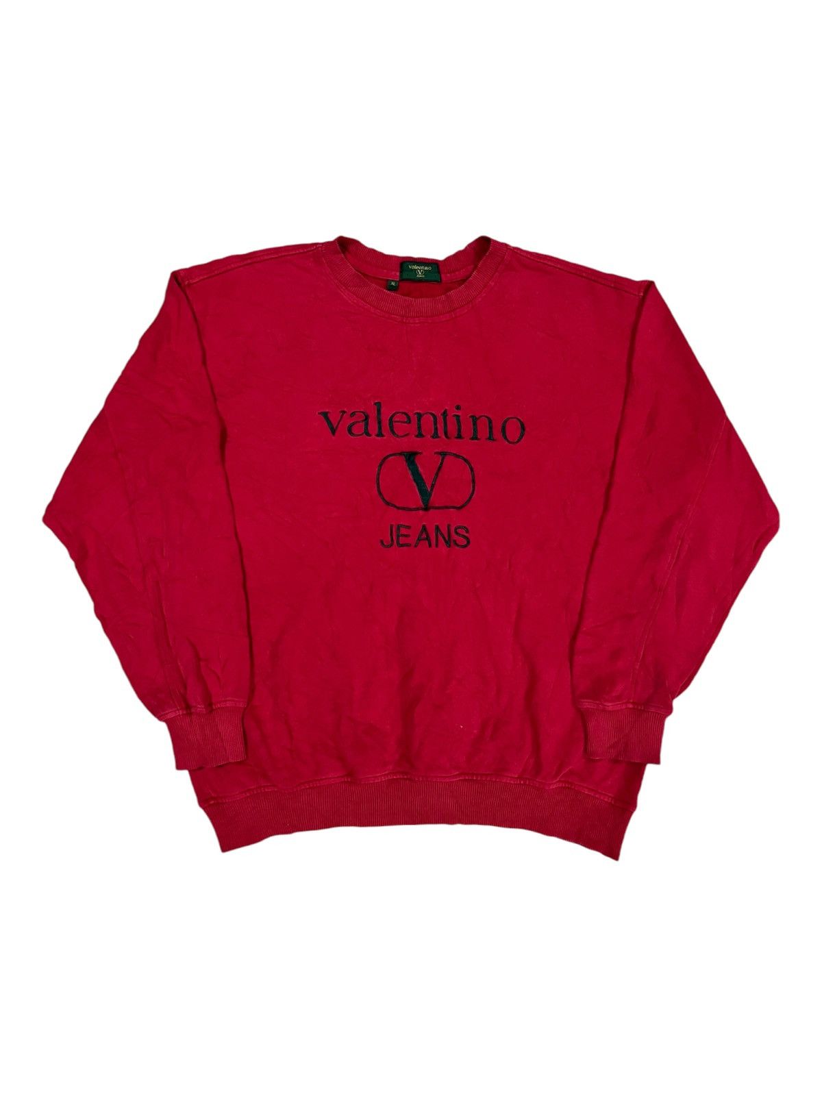 Valentino 1990s Valentino Garavani Spellout Logo Crewneck Sweatshirt Size US L / EU 52-54 / 3 - 2 Thumbnail