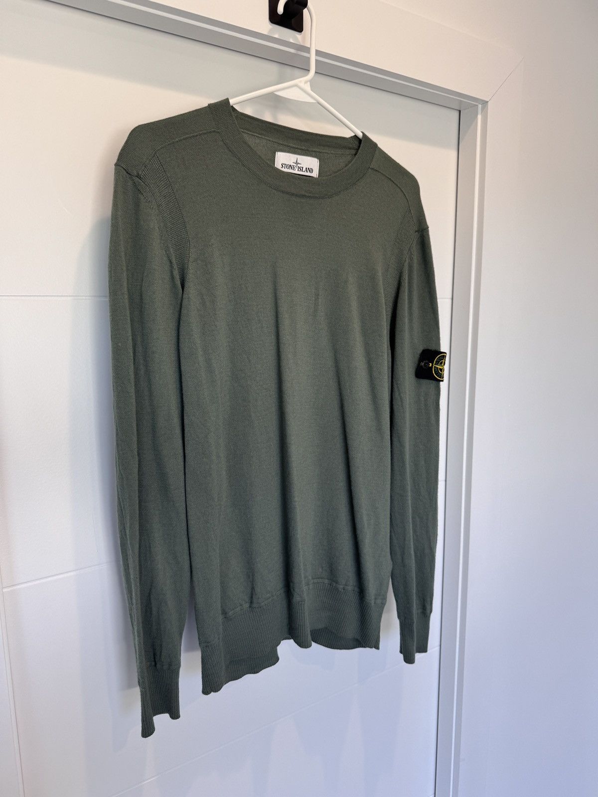 Stone Island Stone Island Forest Green Wool Sweater Size L (fits M) Size US L / EU 52-54 / 3 - 2 Thumbnail