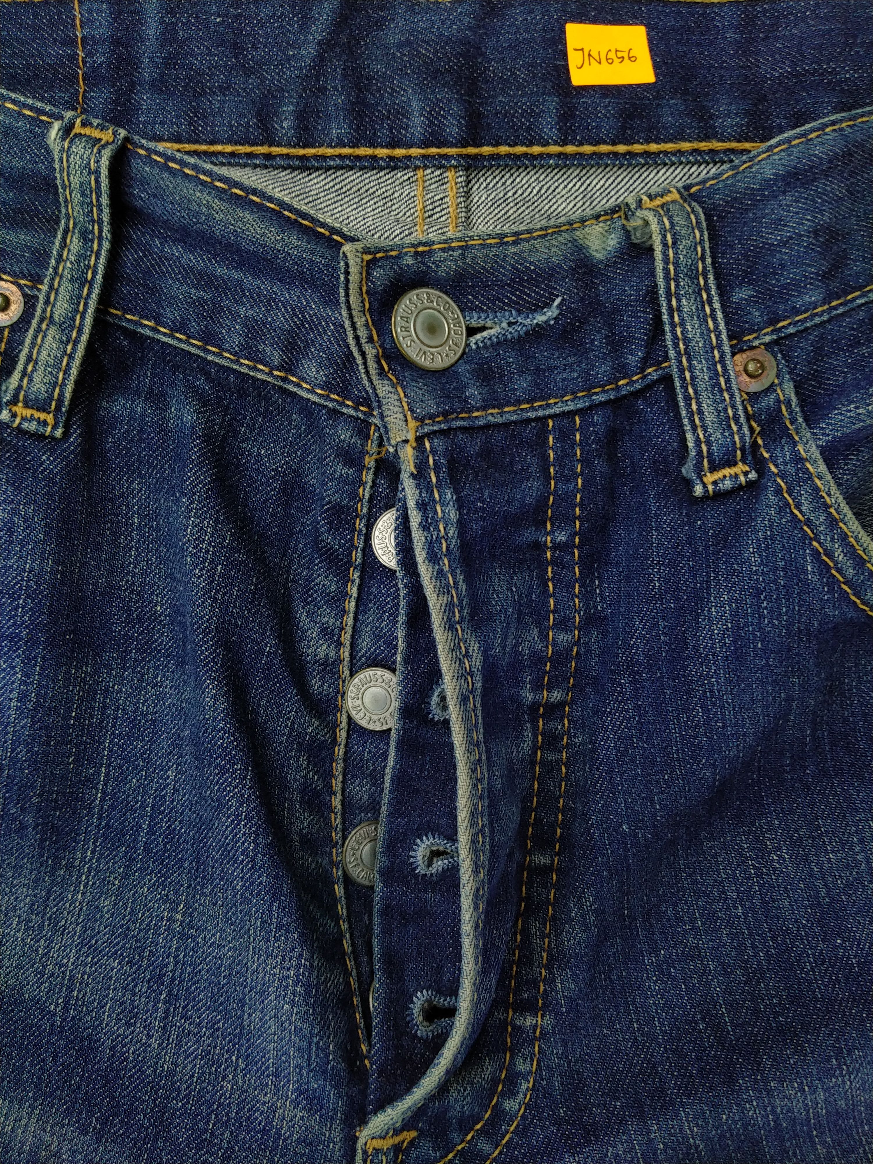 Dirty Distressed Vintage Levi's 501 Whisker Denim -JN656