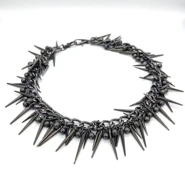 Japanese Brand Retro streetwear punk rivet spike pants pocket chain Size ONE SIZE - 7 Thumbnail