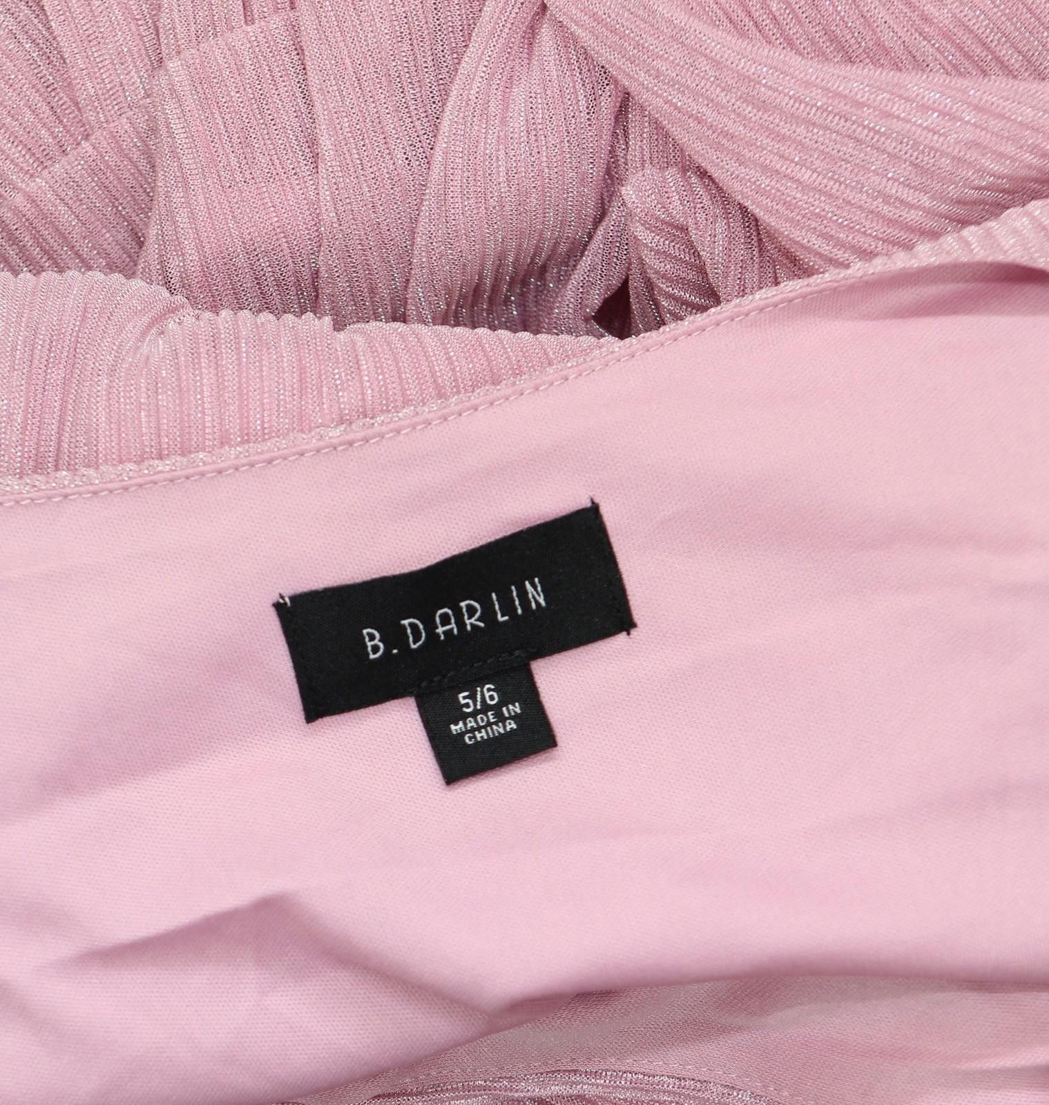 Other Nwt B. Darlin Ruffled Tiered Sheer Sleeved Dress Pink 5/6 Size M / US 6-8 / IT 42-44 - 4 Thumbnail