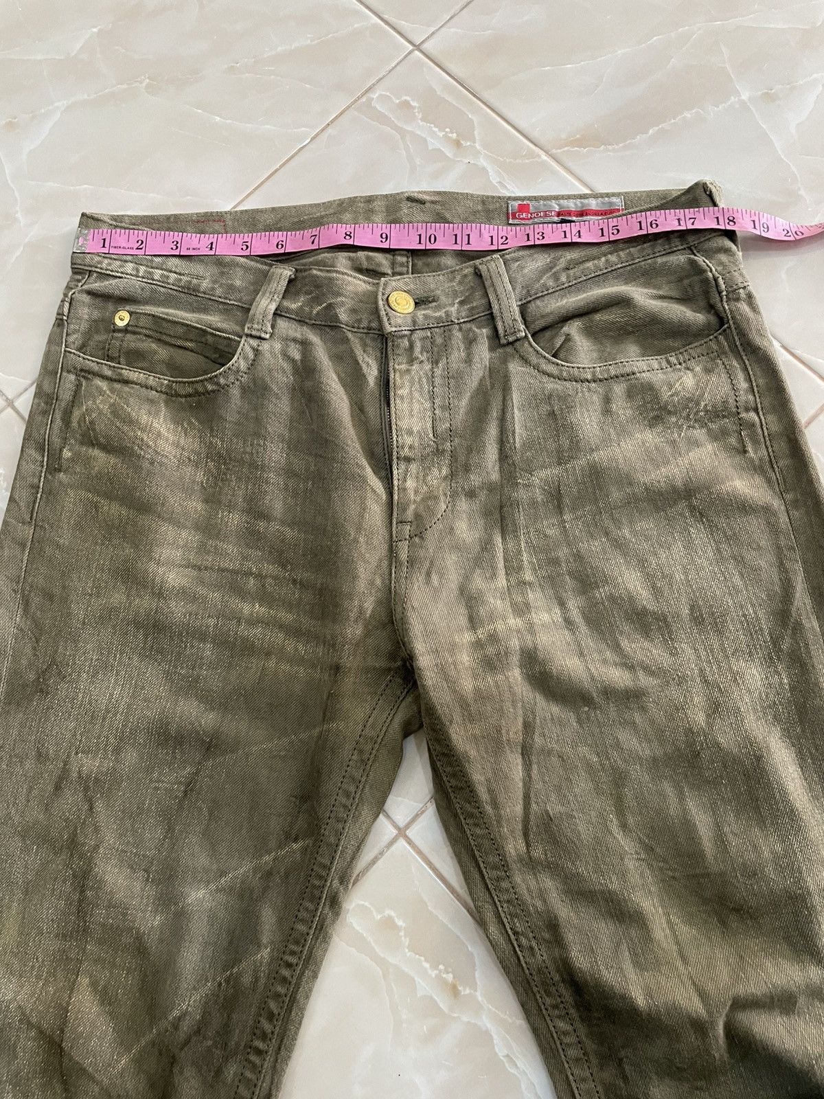 Japanese Brand RARE Genoese Tante Cose Boune A Tutti Faded Jeans Size US 34 / EU 50 - 3 Thumbnail