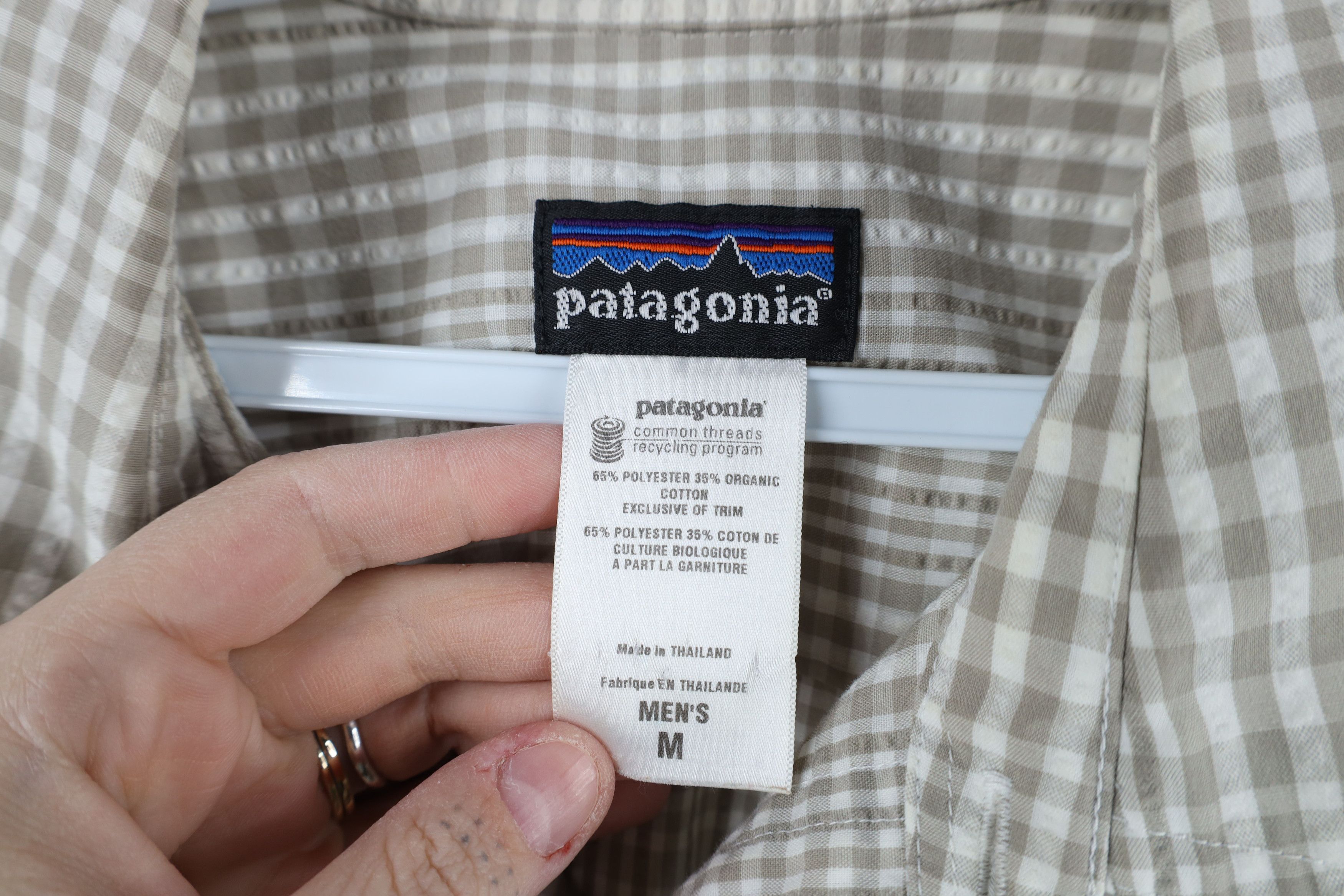 Patagonia × Vintage Vintage Patagonia Seer Sucker Collared Button Shirt Plaid Size US M / EU 48-50 / 2 - 9 Thumbnail