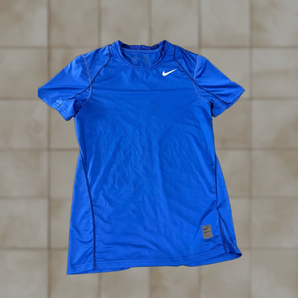 Nike Nike Pro Dri-Fit Shirt Mens Small Blue Athletic Gym Training Short Sleeve Shirt Size US S / EU 44-46 / 1 - 1 Thumbnail