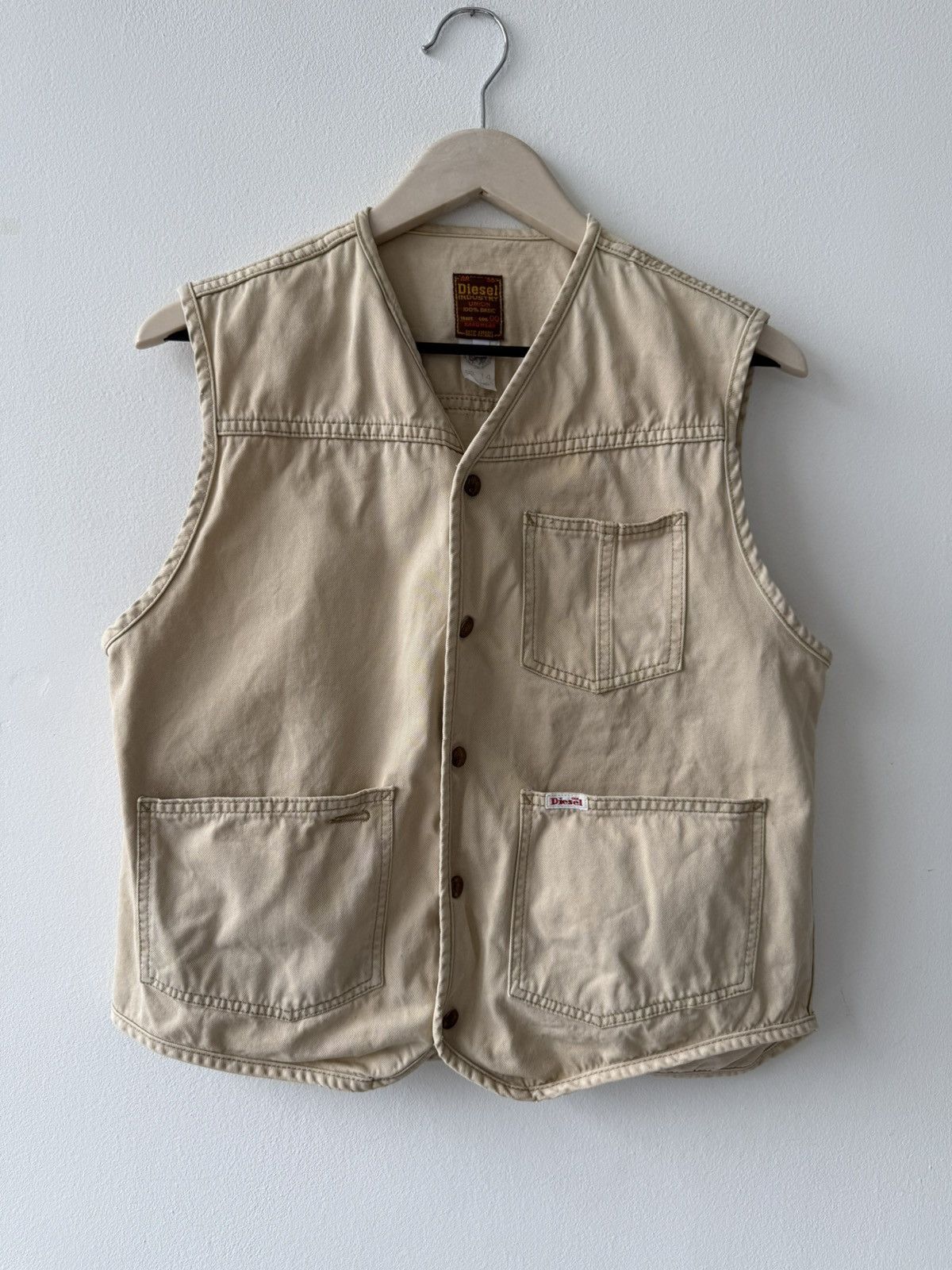 Diesel Vintage RARE Diesel RR55 Big Logo Industry Vest Size US S / EU 44-46 / 1 - 5 Thumbnail