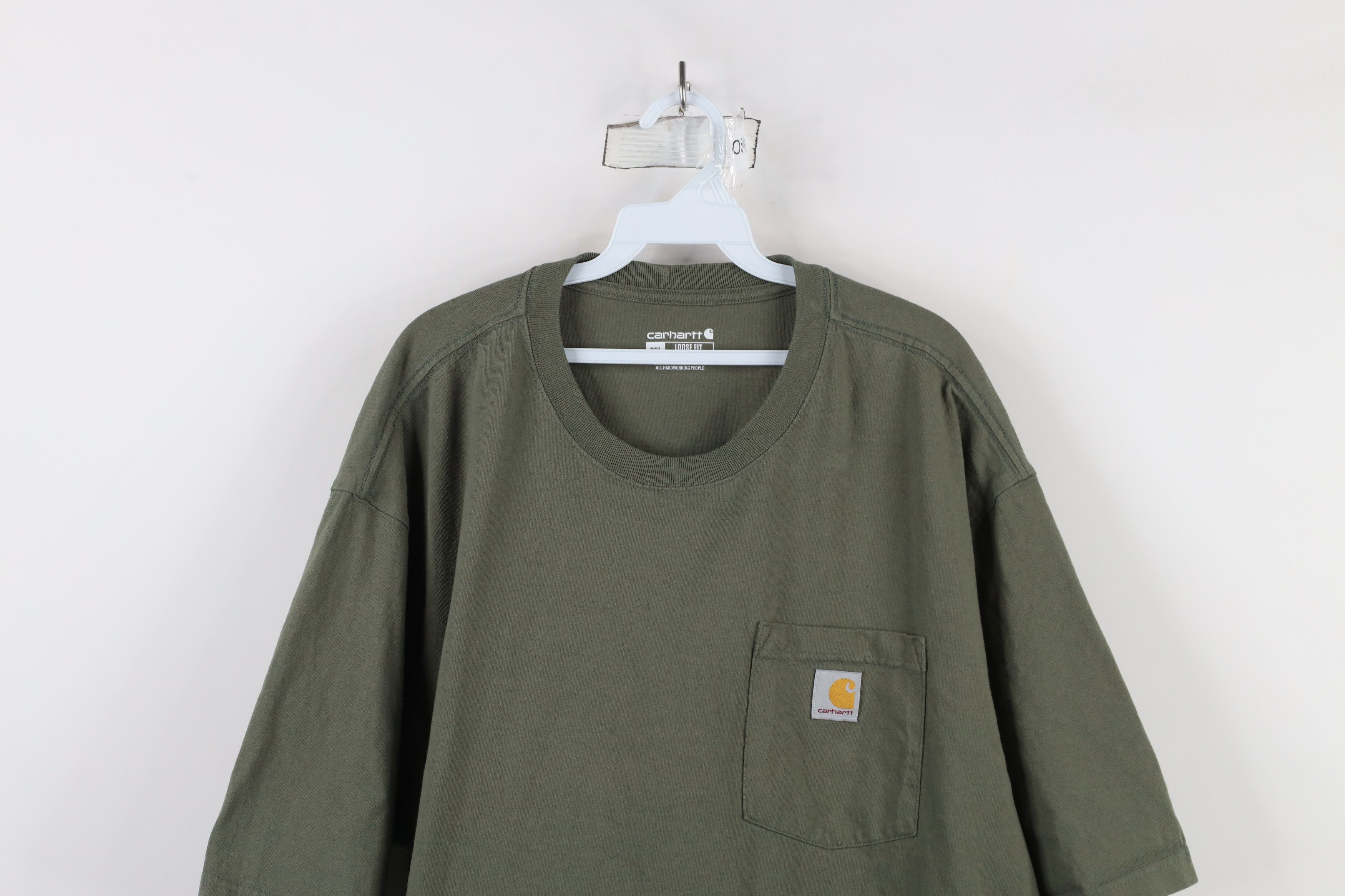 Carhartt × Vintage Vintage Y2K Carhartt Fit Short Sleeve Pocket T-Shirt Green Size US XXL / EU 58 / 5 - 2 Thumbnail