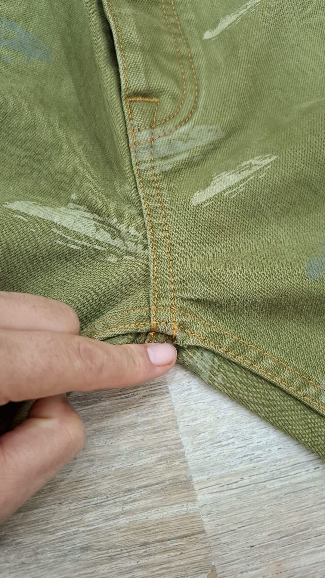Corteiz Alcatraz Pattern Denim Jeans Khaki Size US 32 / EU 48 - 3 Thumbnail