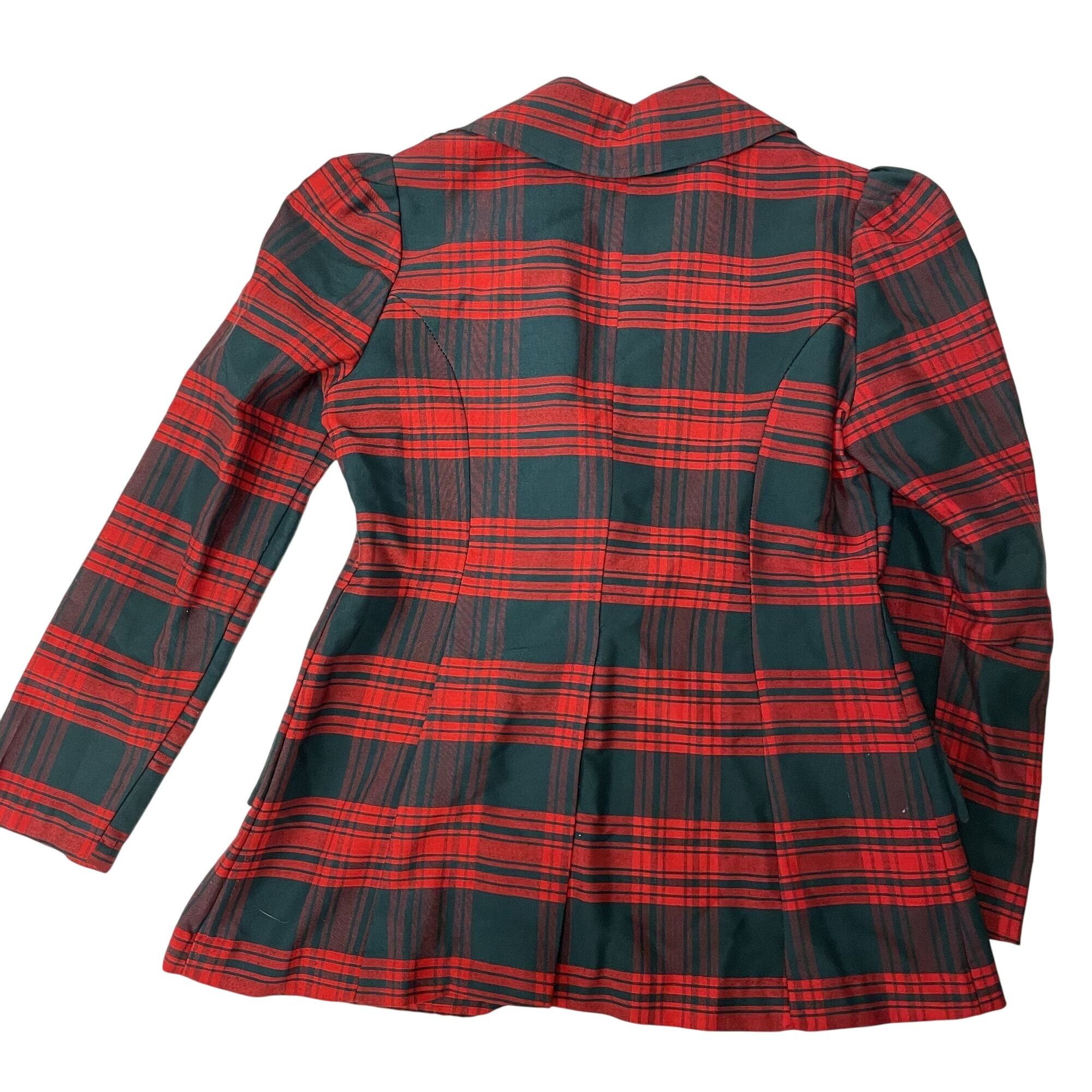 Other Vtg TARTAN CHRISTMAS Plaid Jacket Blazer Shirt M Size M / US 6-8 / IT 42-44 - 3 Thumbnail