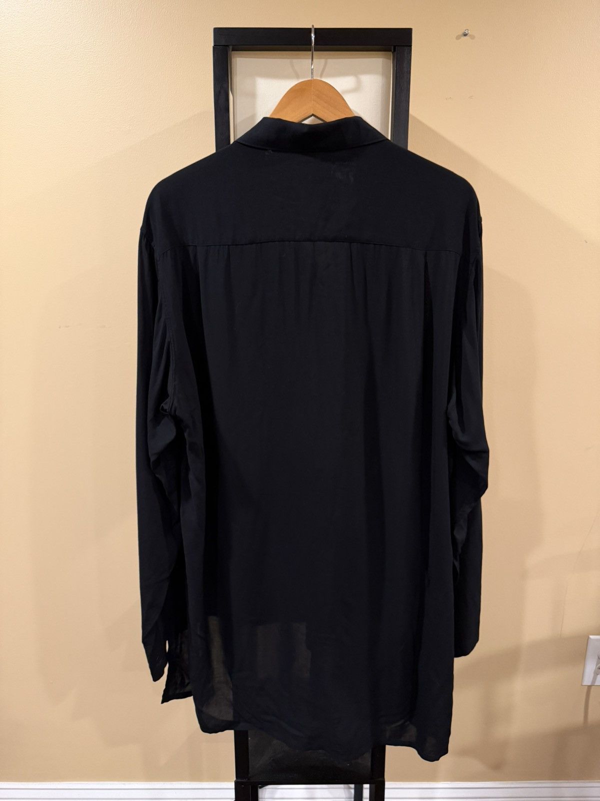Yohji Yamamoto Yohji Yamamoto Homme Black/Navy Taoist Robe Button Up Shirt Size US L / EU 52-54 / 3 - 2 Thumbnail