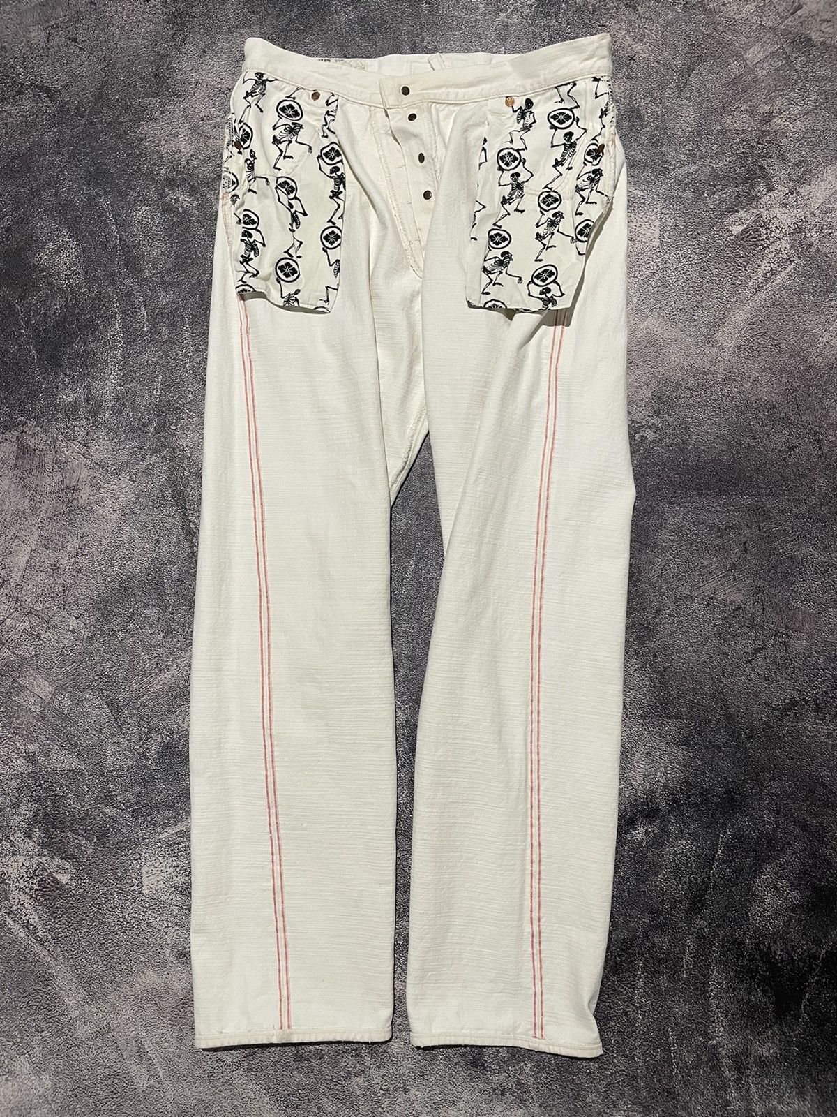 Evisu Evisu Yamane Denim White Selvedge Distresed Size US 34 / EU 50 - 9 Thumbnail