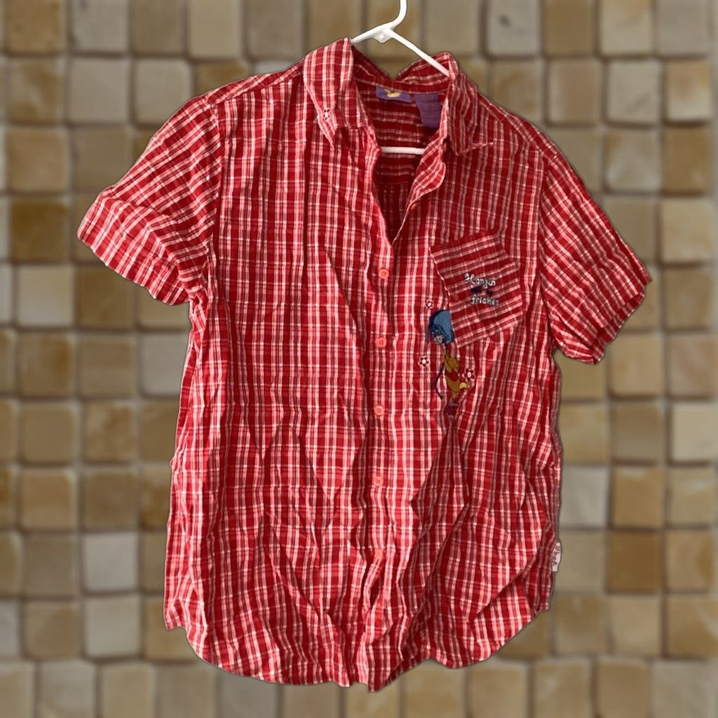 Disney VINTAGE Disney Women's Red Plaid Winnie The Pooh Flannel Shirt Medium Size M / US 6-8 / IT 42-44 - 1 Preview