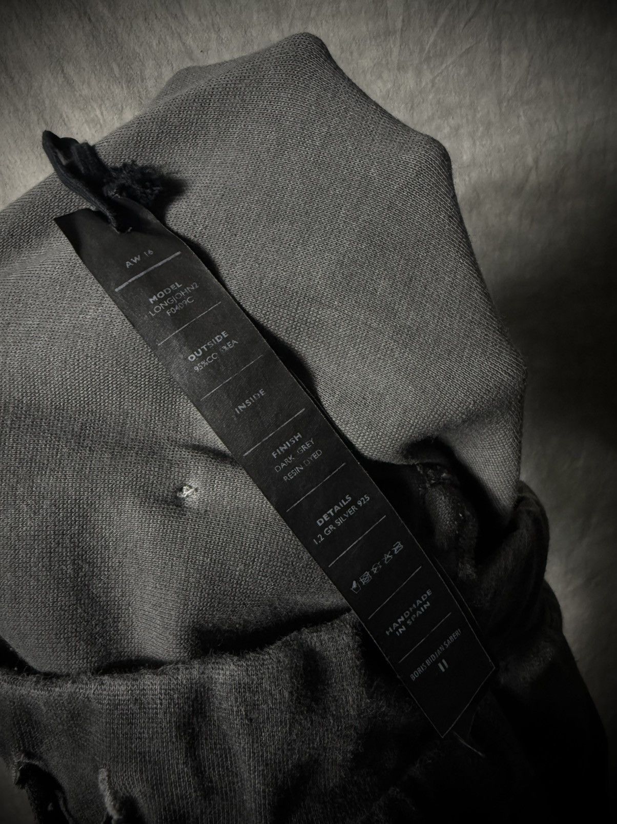 Boris Bidjan Saberi Boris Bidjan Saberi AW16 LONGJOHN2 Resin Dyed Joggers Size US 29 - 8 Thumbnail