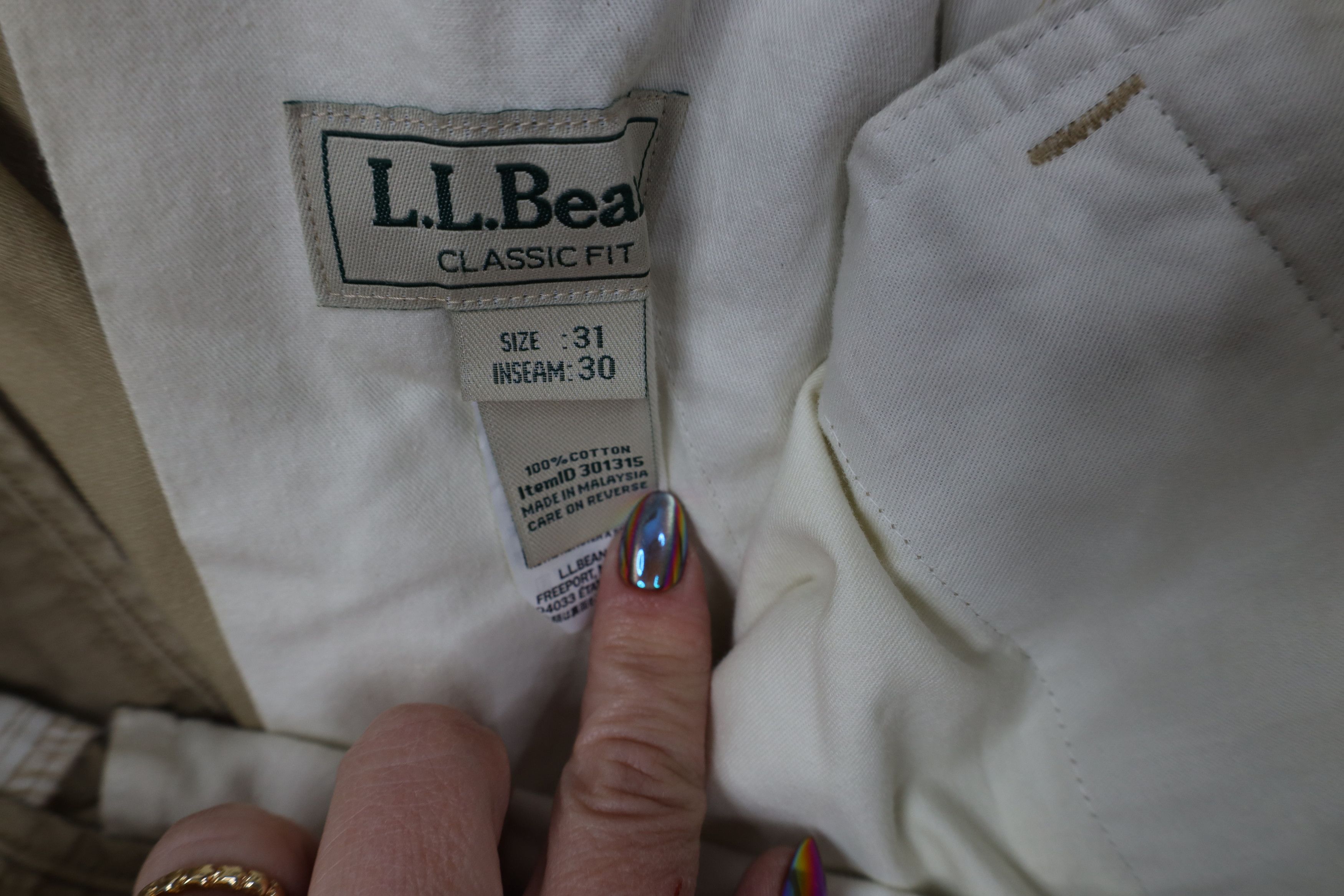 L.L. Bean Vintage 90s Y2K LL Bean Stonewash Straight Leg Cargo Pants Size US 31 - 6 Thumbnail